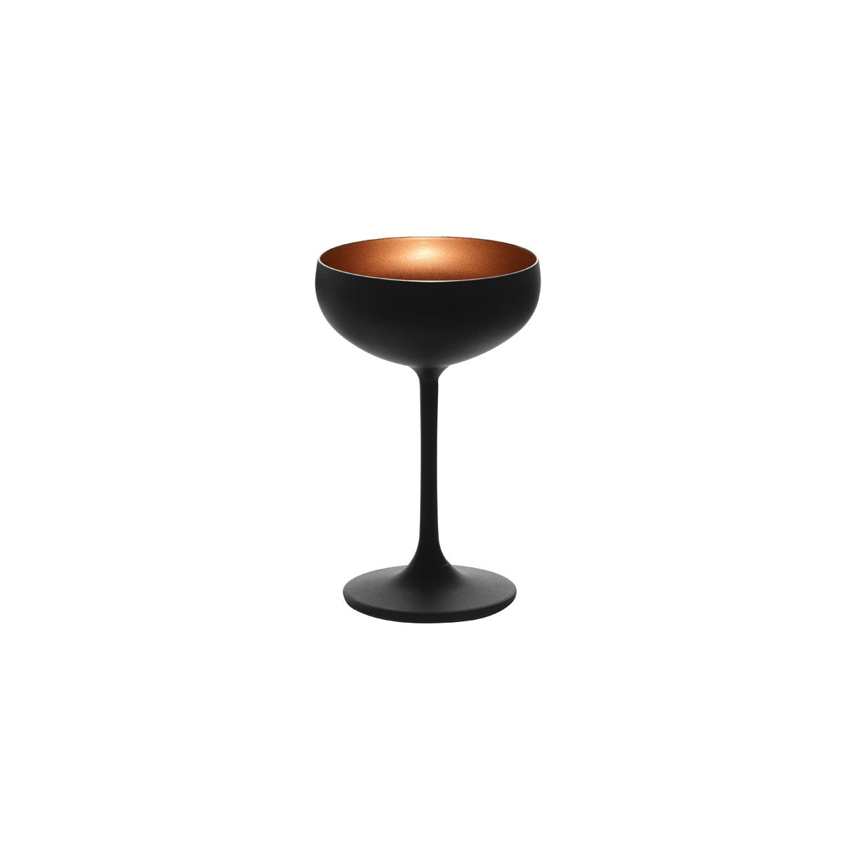 Stolzle Olympic Champagne Saucer Bronze & Matt Black 230ml