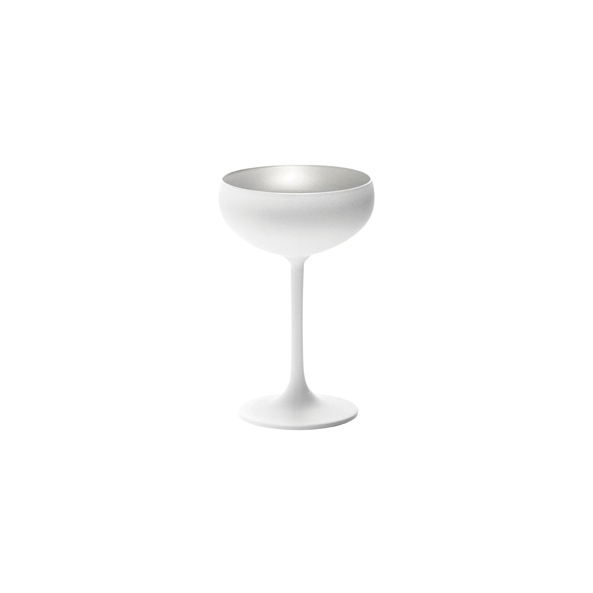 Stolzle Olympic Champagne Saucer Silver & Matt White 230ml