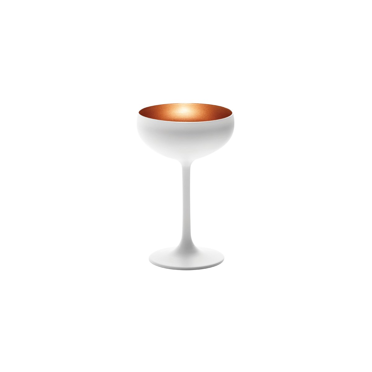Stolzle Olympic Champagne Saucer Bronze & Matt White 230ml
