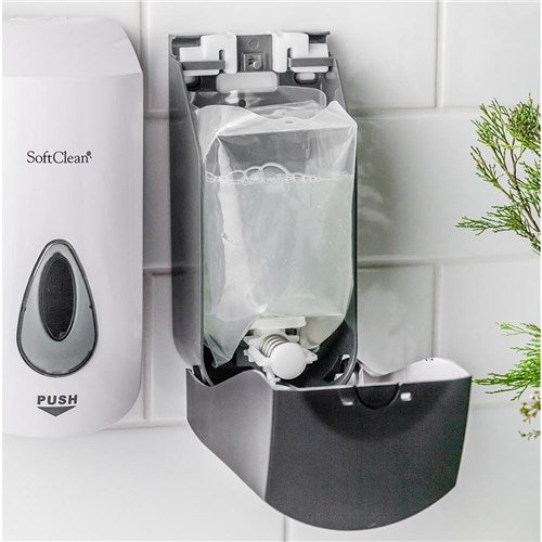 SoftClean Manual Soap Dispenser – White (Suits Liquid Refill Pods)