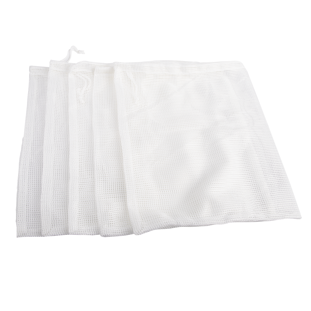 Appetito Mesh Produce Bag Set 5 with Pouch