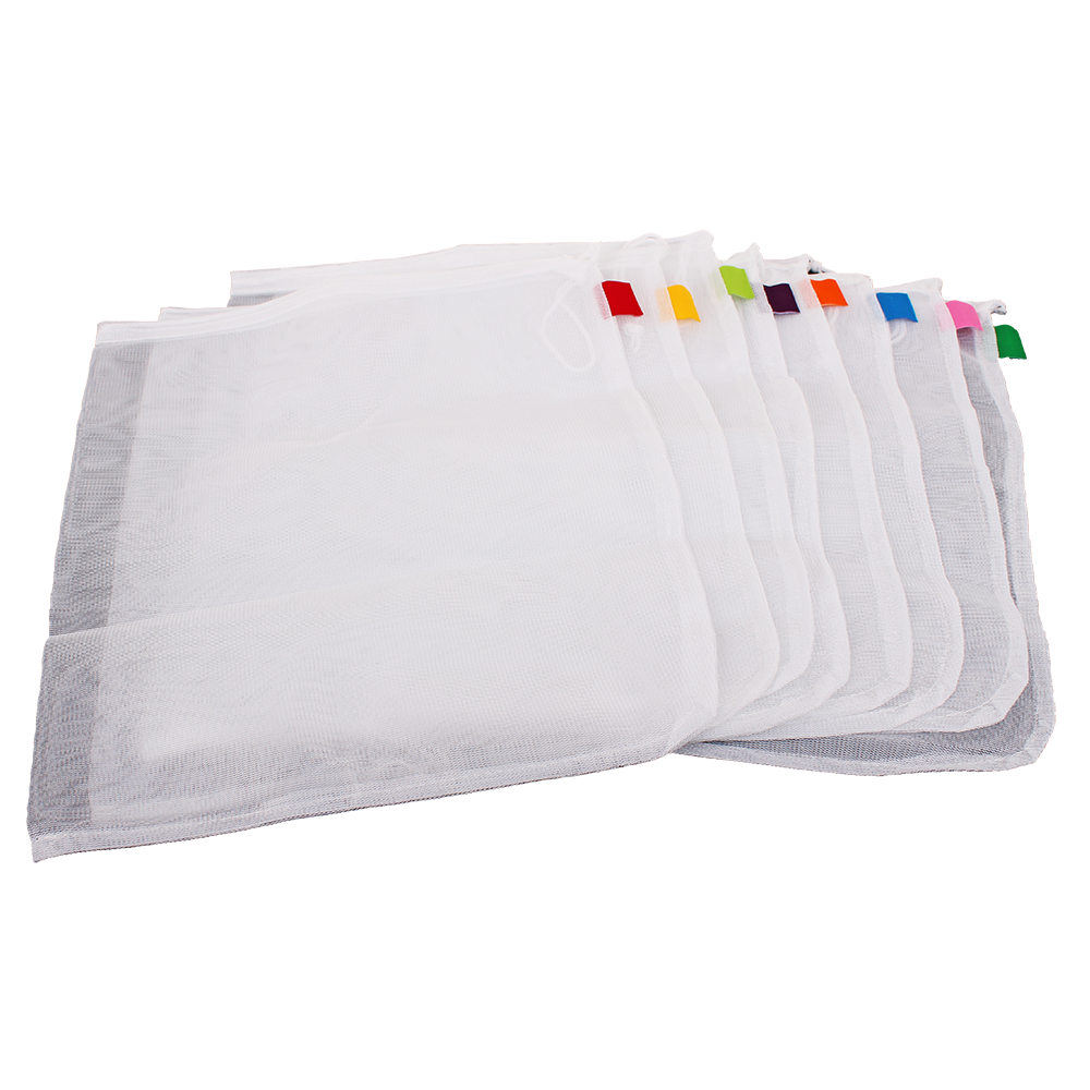 Appetito Mesh Produce Bag Set 8 with Pouch