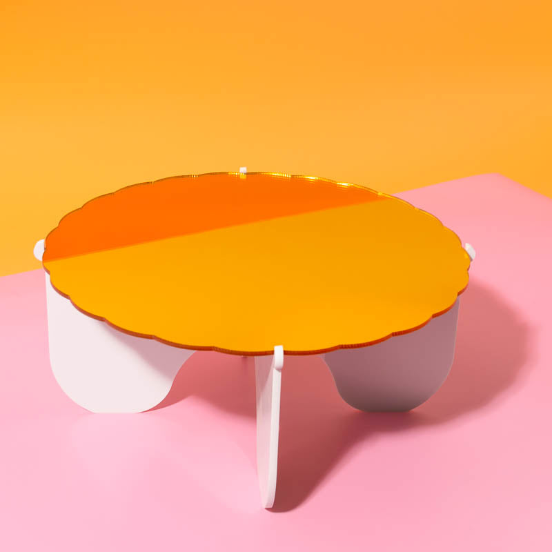 Cake & Candle Plateau Gateau Cake Stand Gold & White 3 Piece