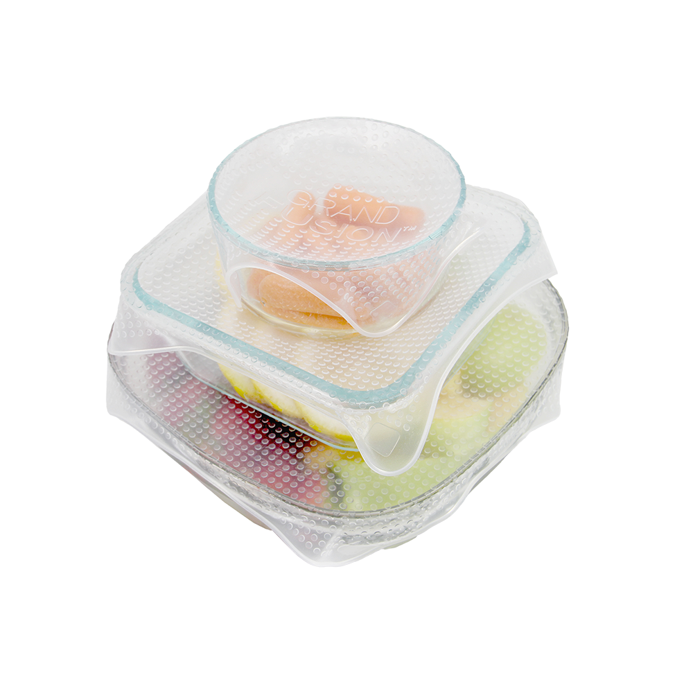 Grand Fusion Silicone Food Wraps – 4 Pack
