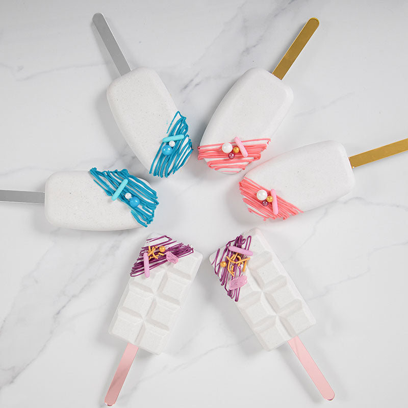 Bake Group Acrylic Cakesicle Sticks Silver 25 Pack