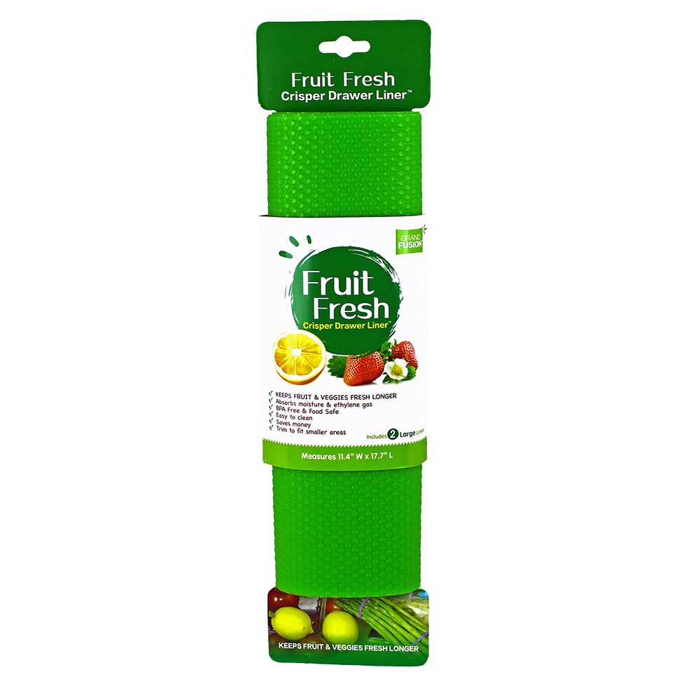 Grand Fusion “Fruit Fresh” Crisper Drawer Liners – Set of 2 Green
