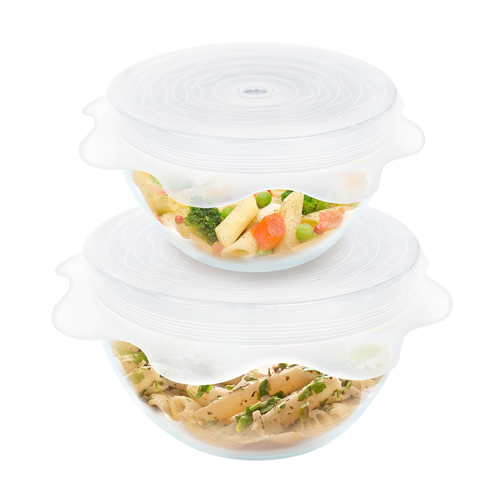 Grand Fusion Vented Silicone Microwave Food Covers – Set of 2