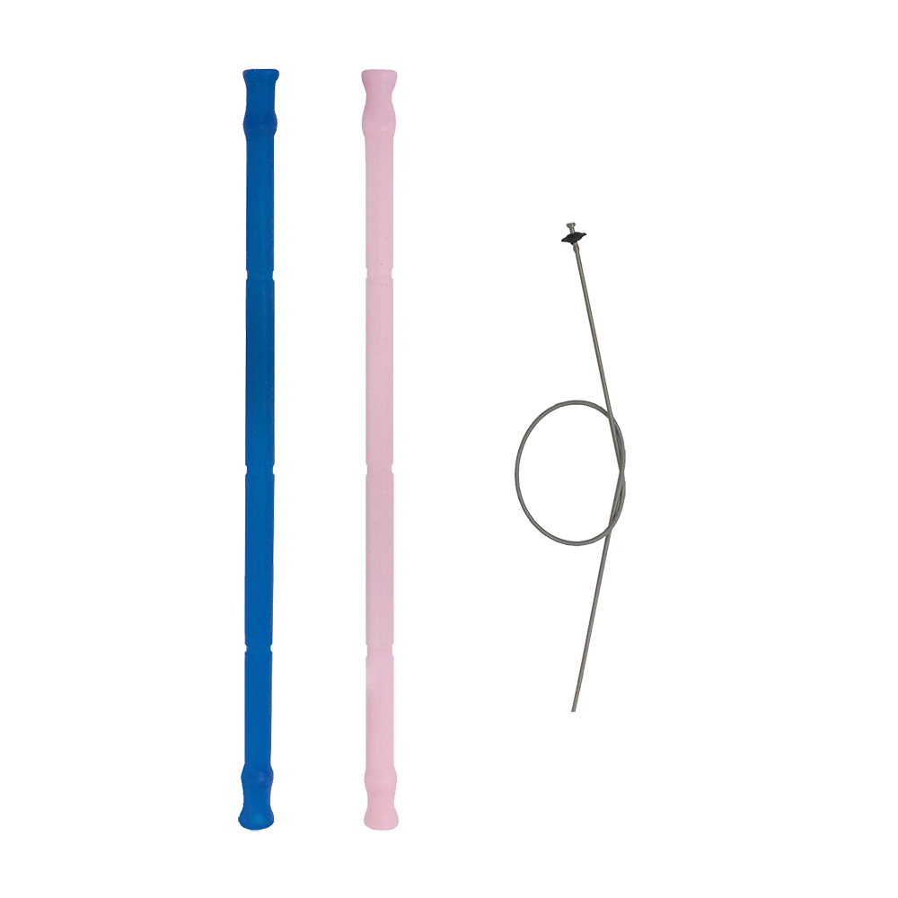 Grand Fusion Silicone Travel Straw with Cleaner – 2 Assorted Colours