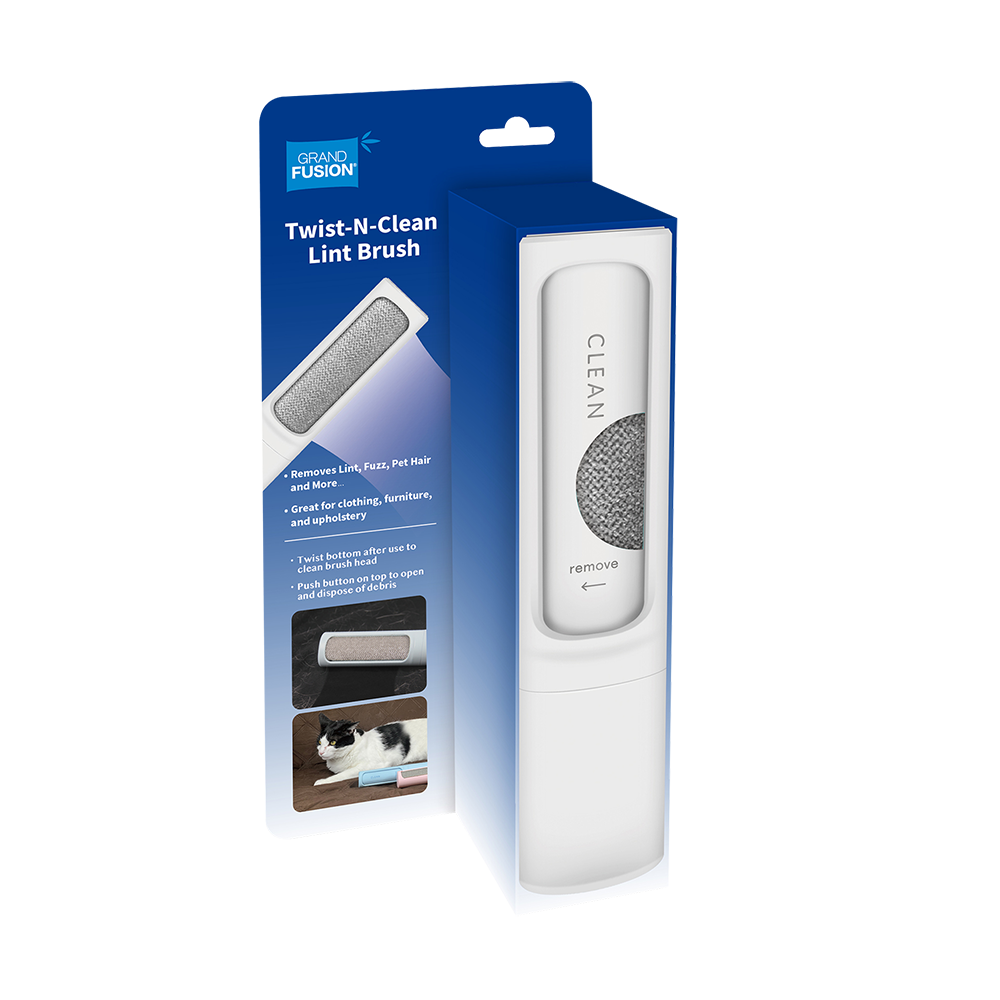 Grand Fusion Twist-N-Clean Lint Brush – White