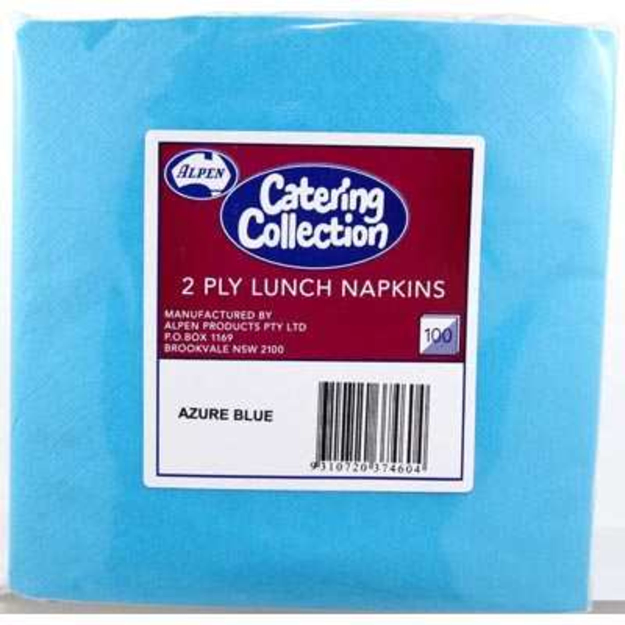 Catering Collection Azure Blue 2ply Lunch Napkin (100 Pack)
