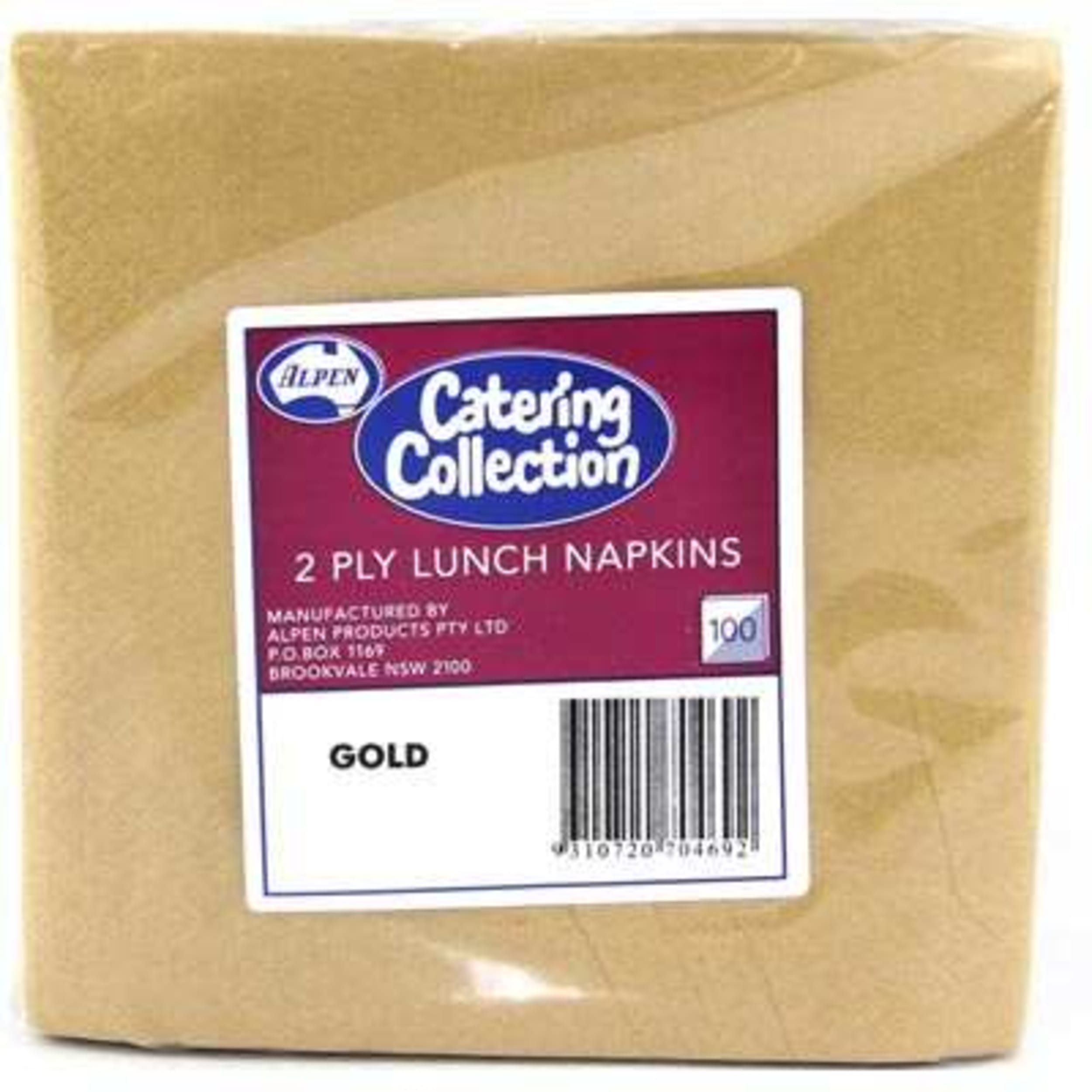 Catering Collection Gold 2ply Lunch Napkin (100 Pack)