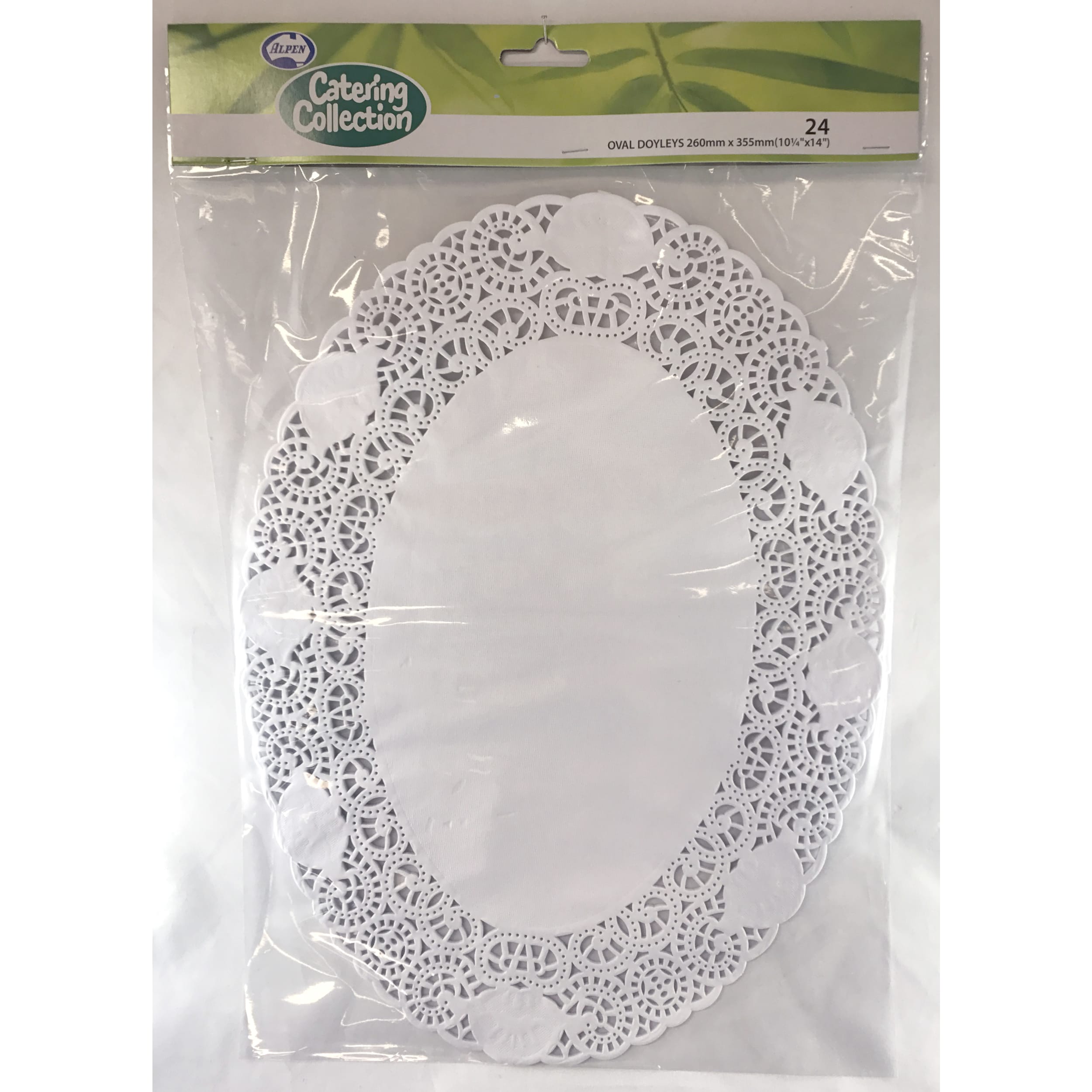 Catering Collection White x (260 x 355mm) Oval Doyley (24 Pack)