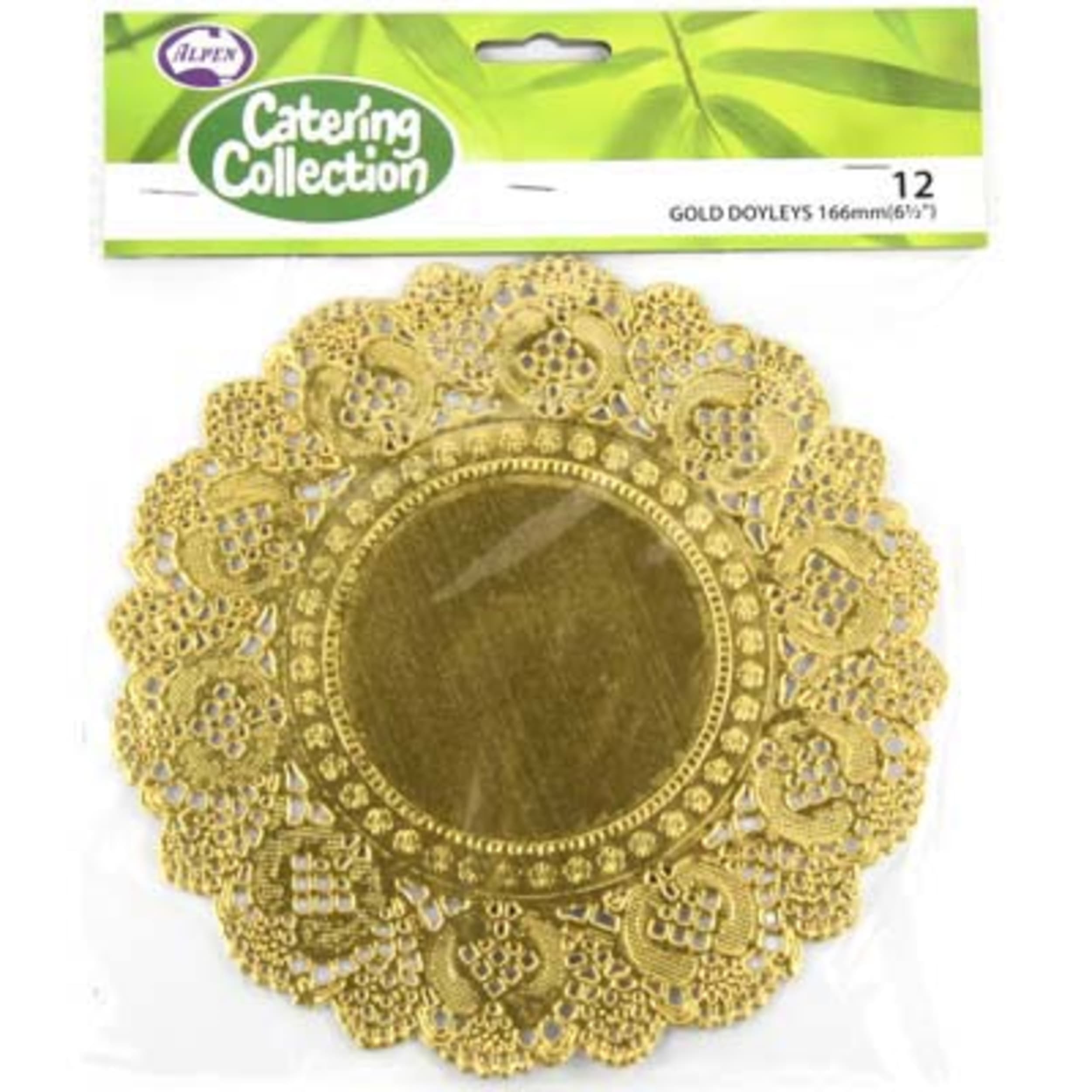 Catering Collection Gold 166mm Round Doyley (12 Pack)