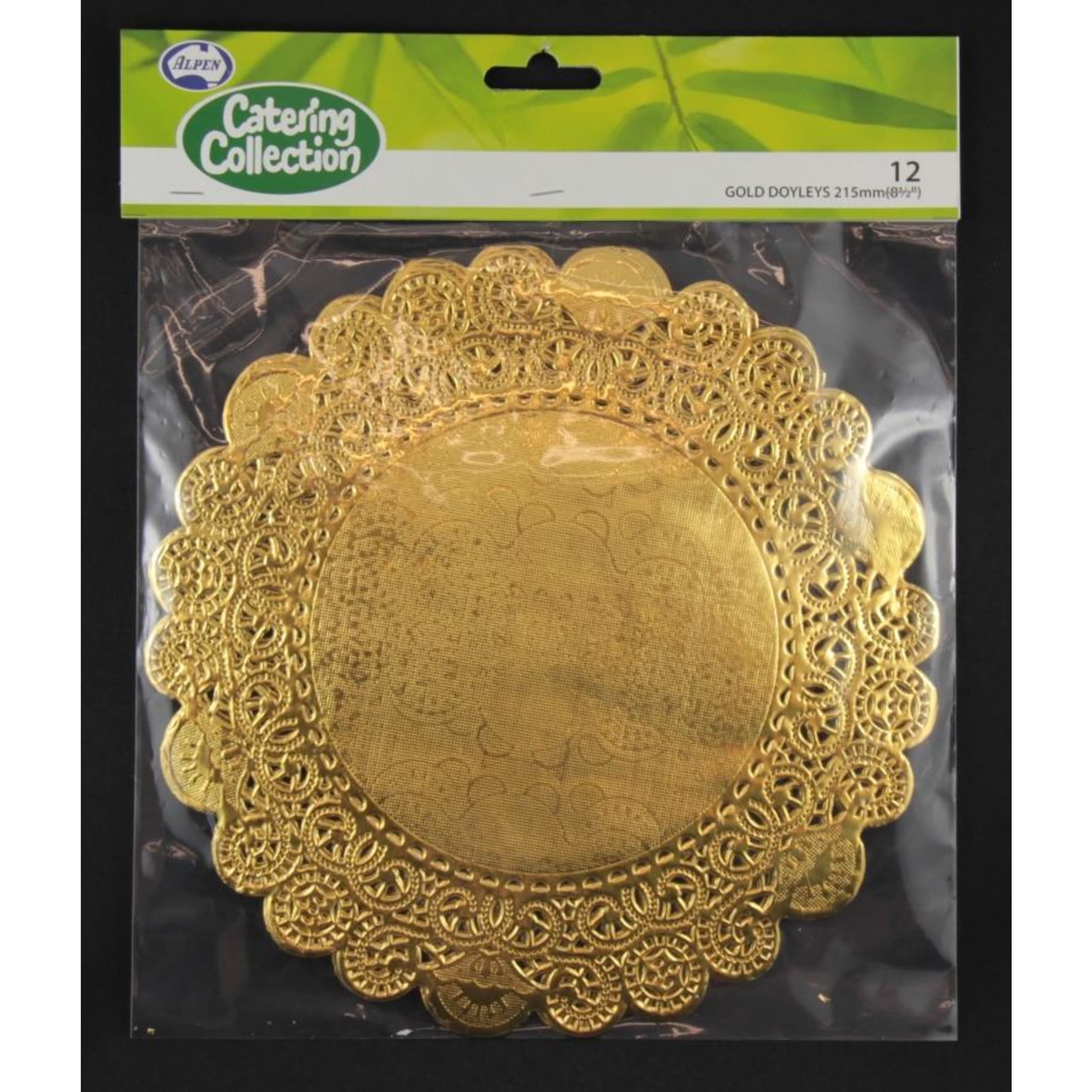 Catering Collection Gold 215mm Round Doyley (12 Pack)