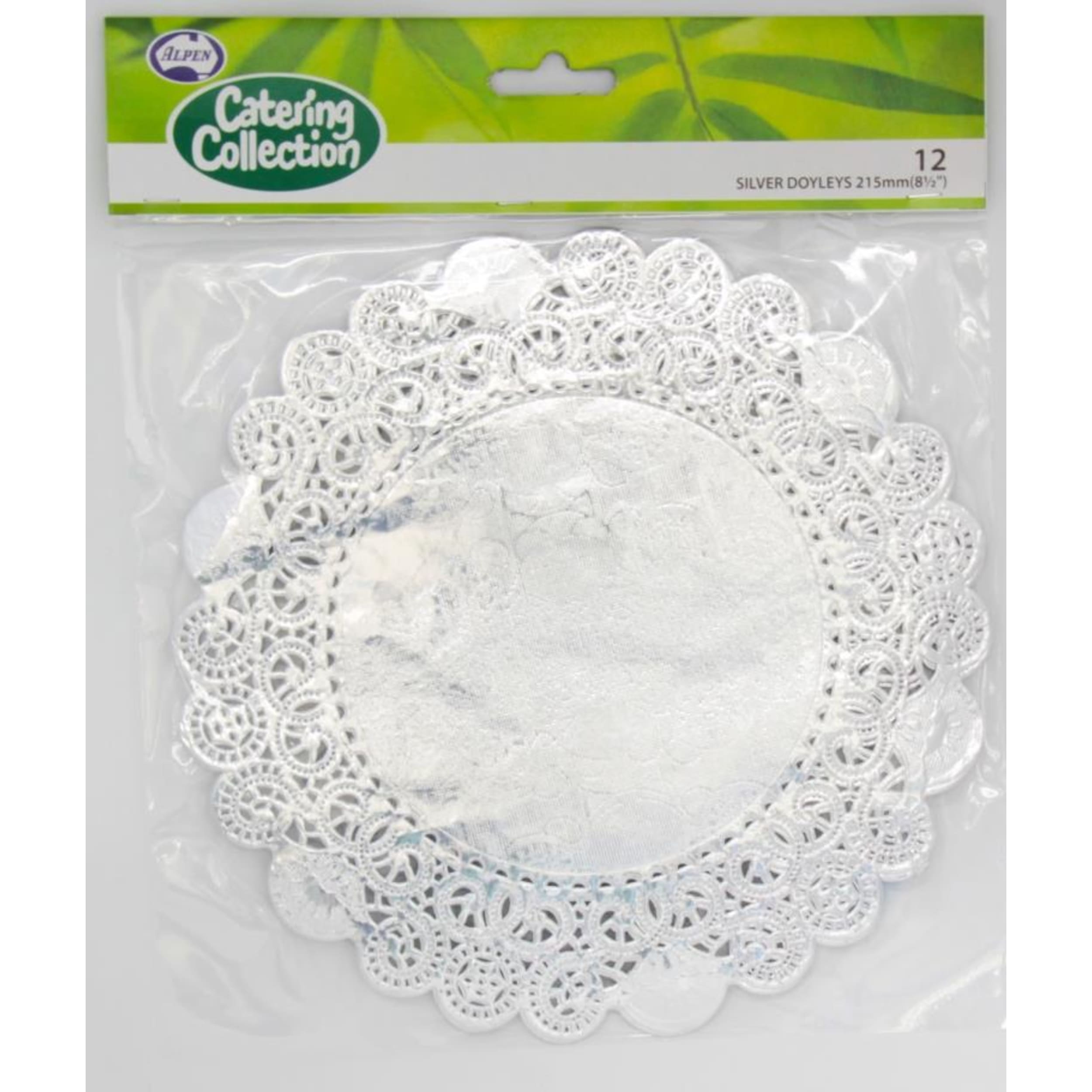 Catering Collection Silver 215mm Round Doyley (12 Pack)