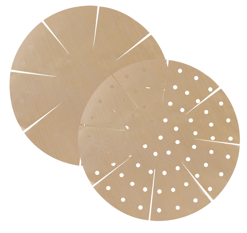 Toastabags Reusable Round Air Fryer Liners – Set of 2 – Gold