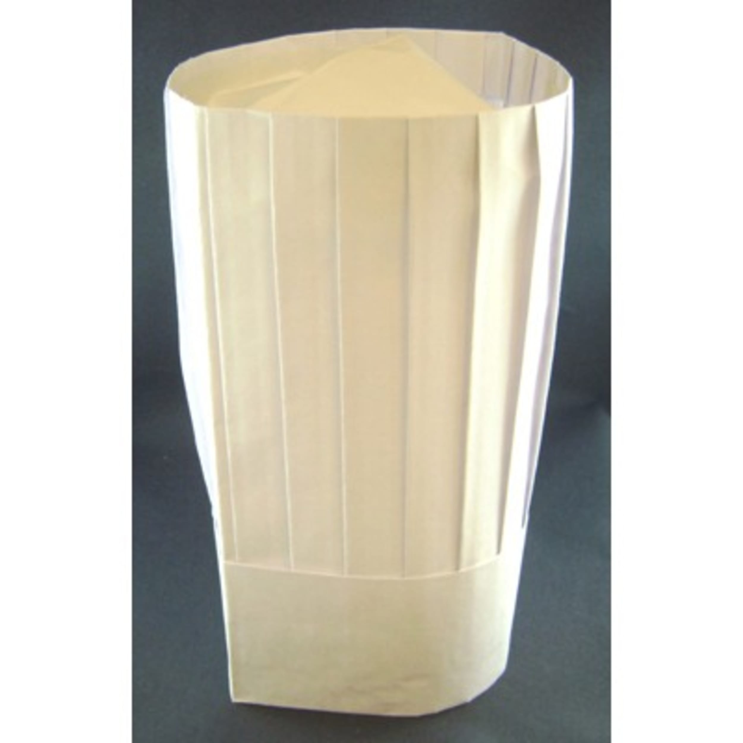 Catering Collection Chef Hat 29cm Paper Vertical Pleat White (10 Pack)