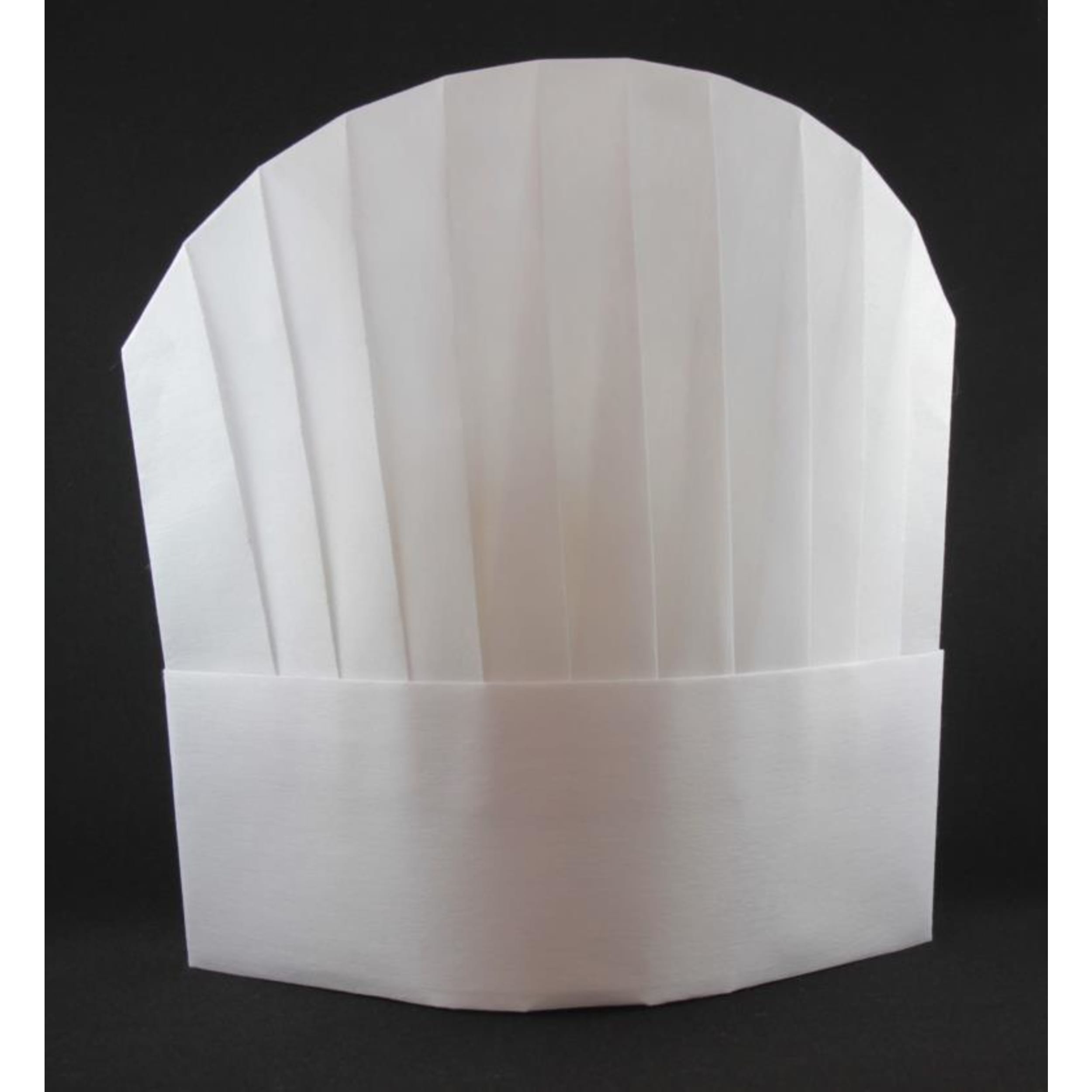 Catering Collection Chef Hat 25cm Viscose Round Top White (10 Pack)