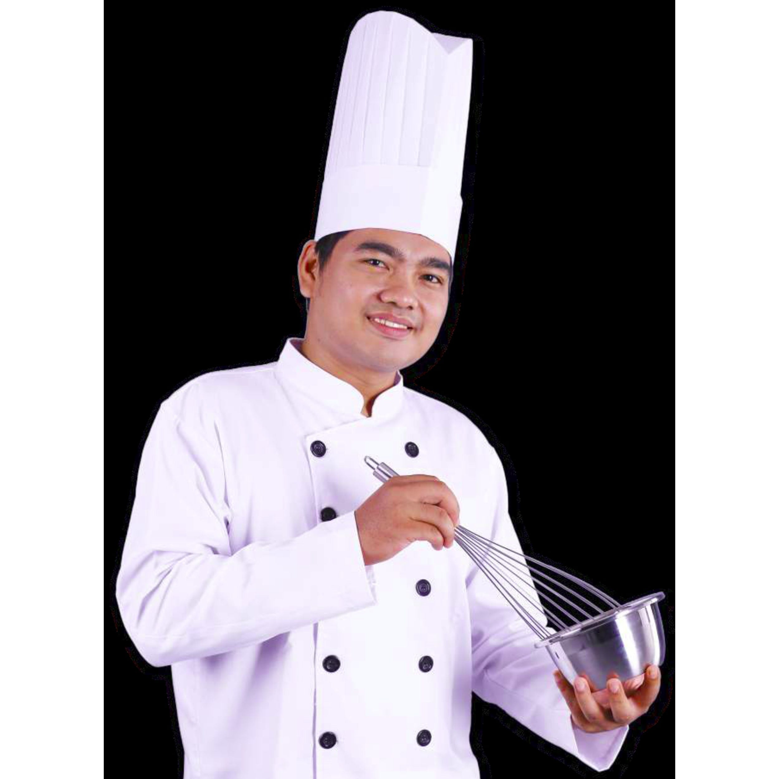 Catering Collection Chef Hat 25cm Viscose Round Top White (10 Pack)