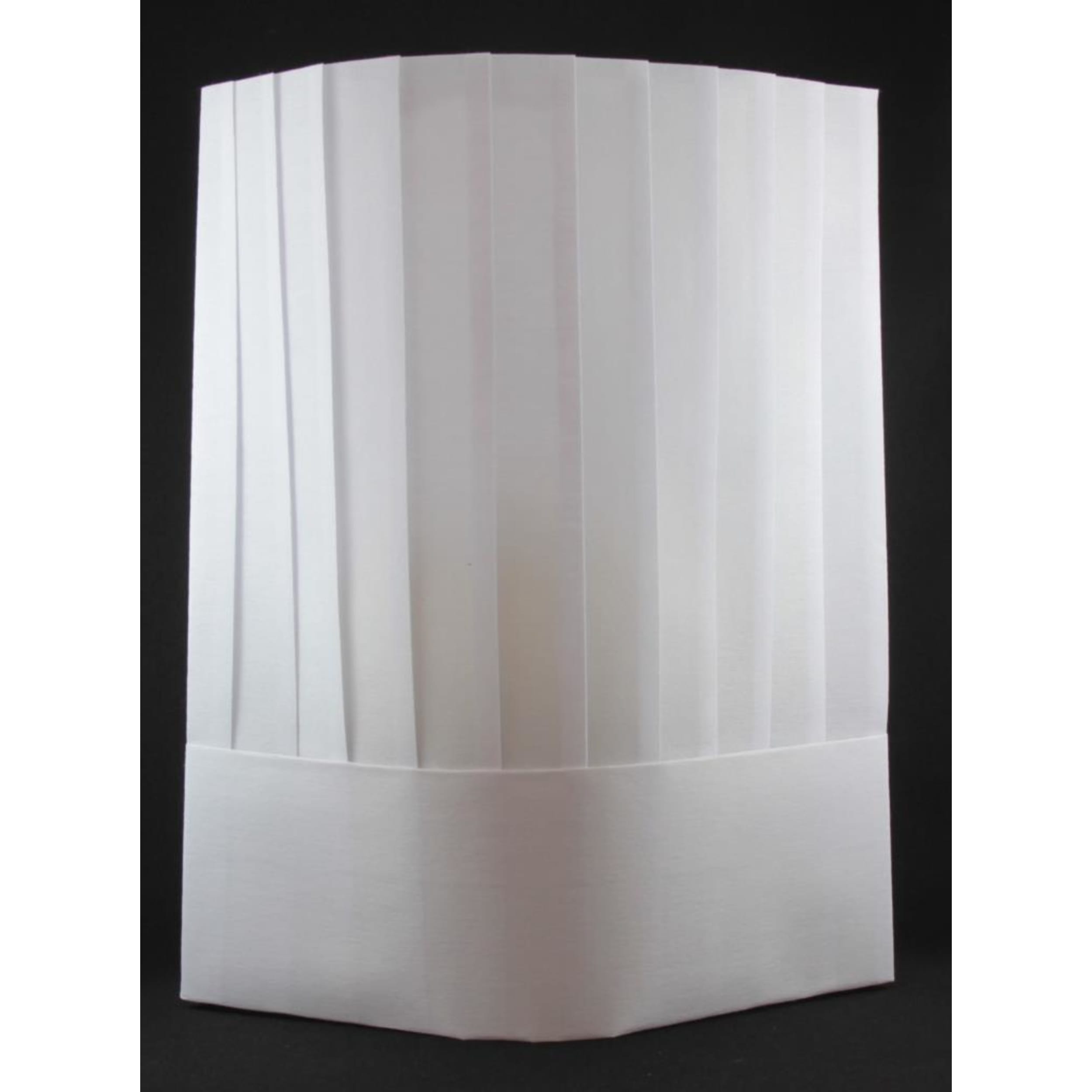 Catering Collection Chef Hat 30cm Viscose Vertical Pleat White (10 Pack)