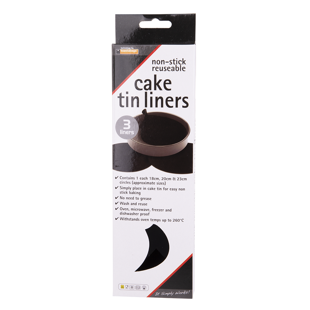 Toastabags Non-Stick Reusable Cake Pan Liners – Set of 3 (18cm, 20cm, 23cm)