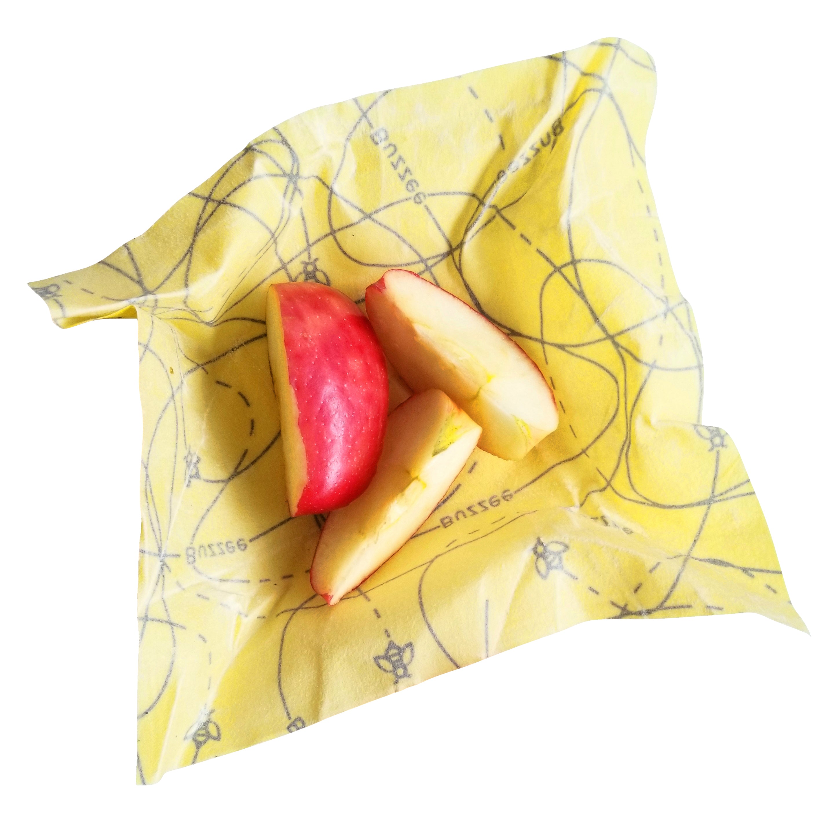 Buzzee Organic Beeswax Wraps Pack 4 - Busy Bees