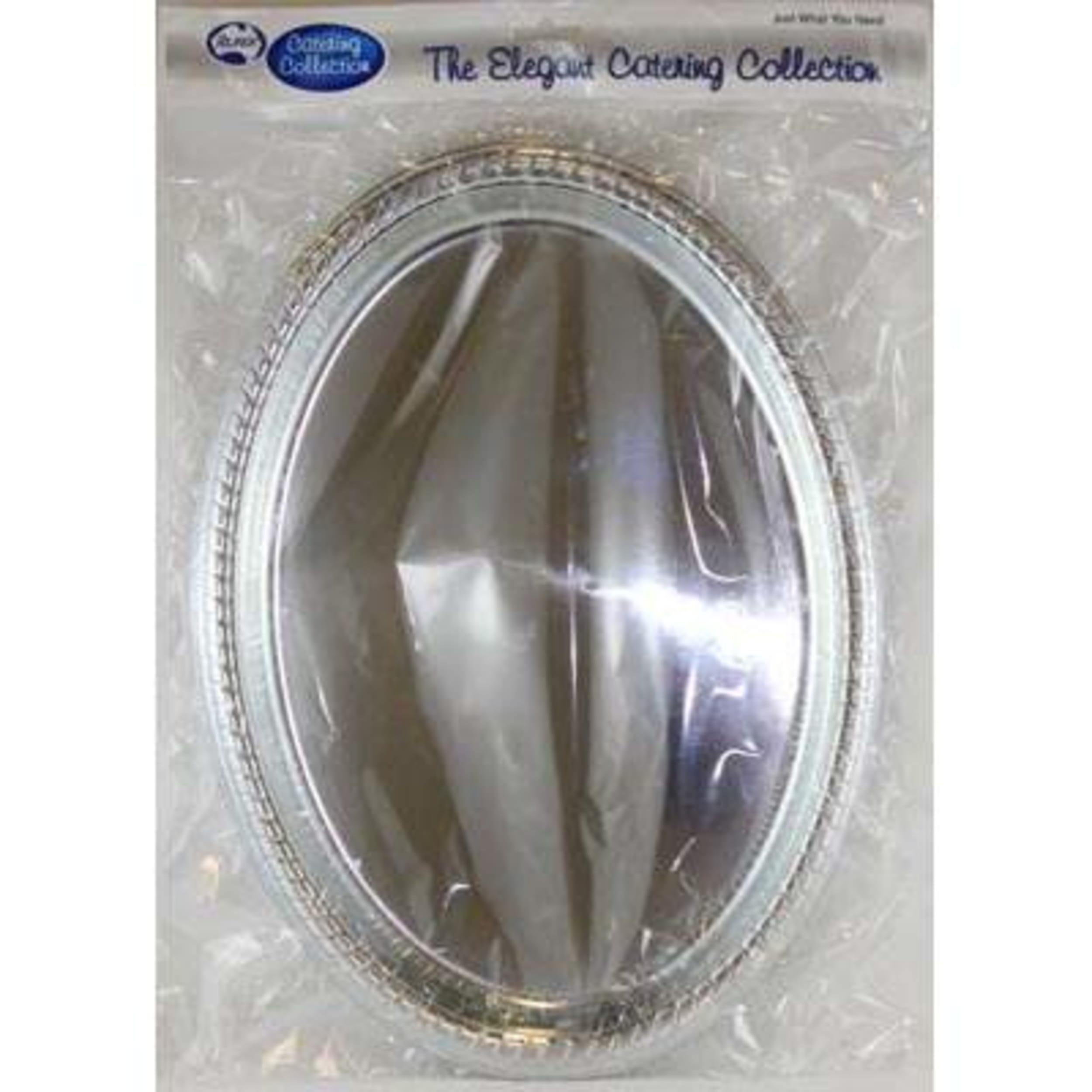 Occasions Silver Platter 380x280mm Oval (2 Pack)