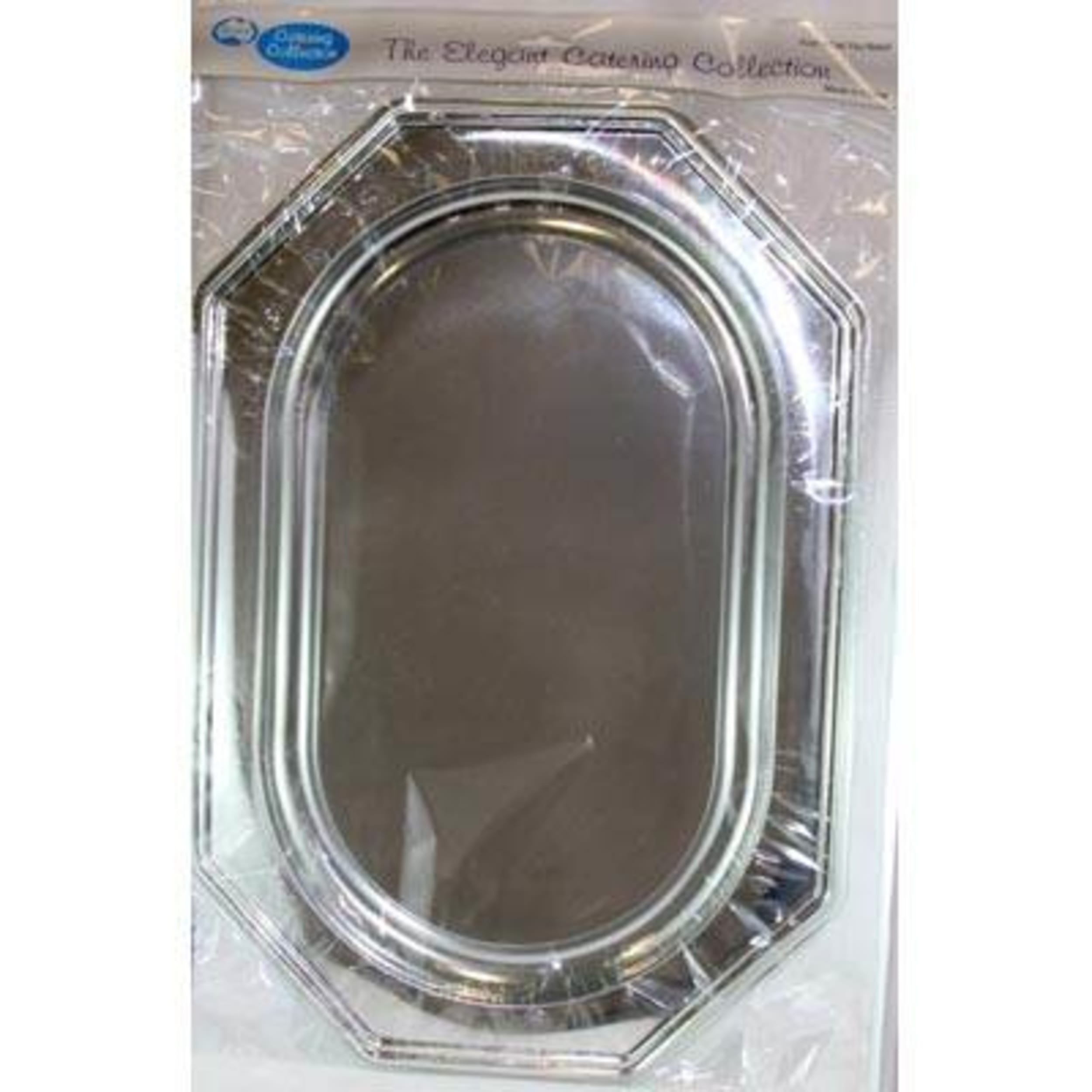 Occasions Silver Platter 550x380mm Large Rectangle Octagonal (2 Pack)