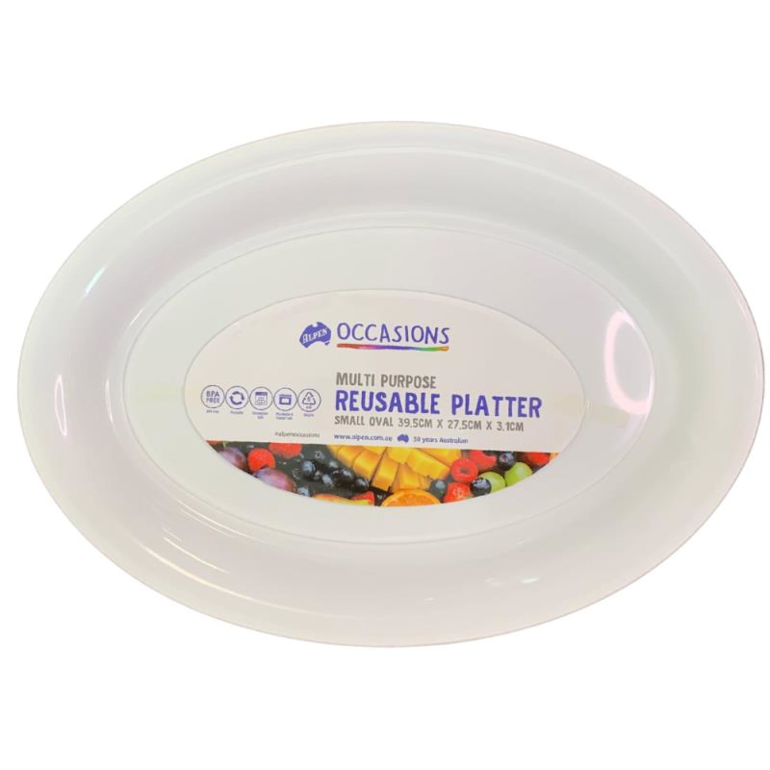 Catering Collection Platter Oval PP 39.5x27.5x3.1cm White Small