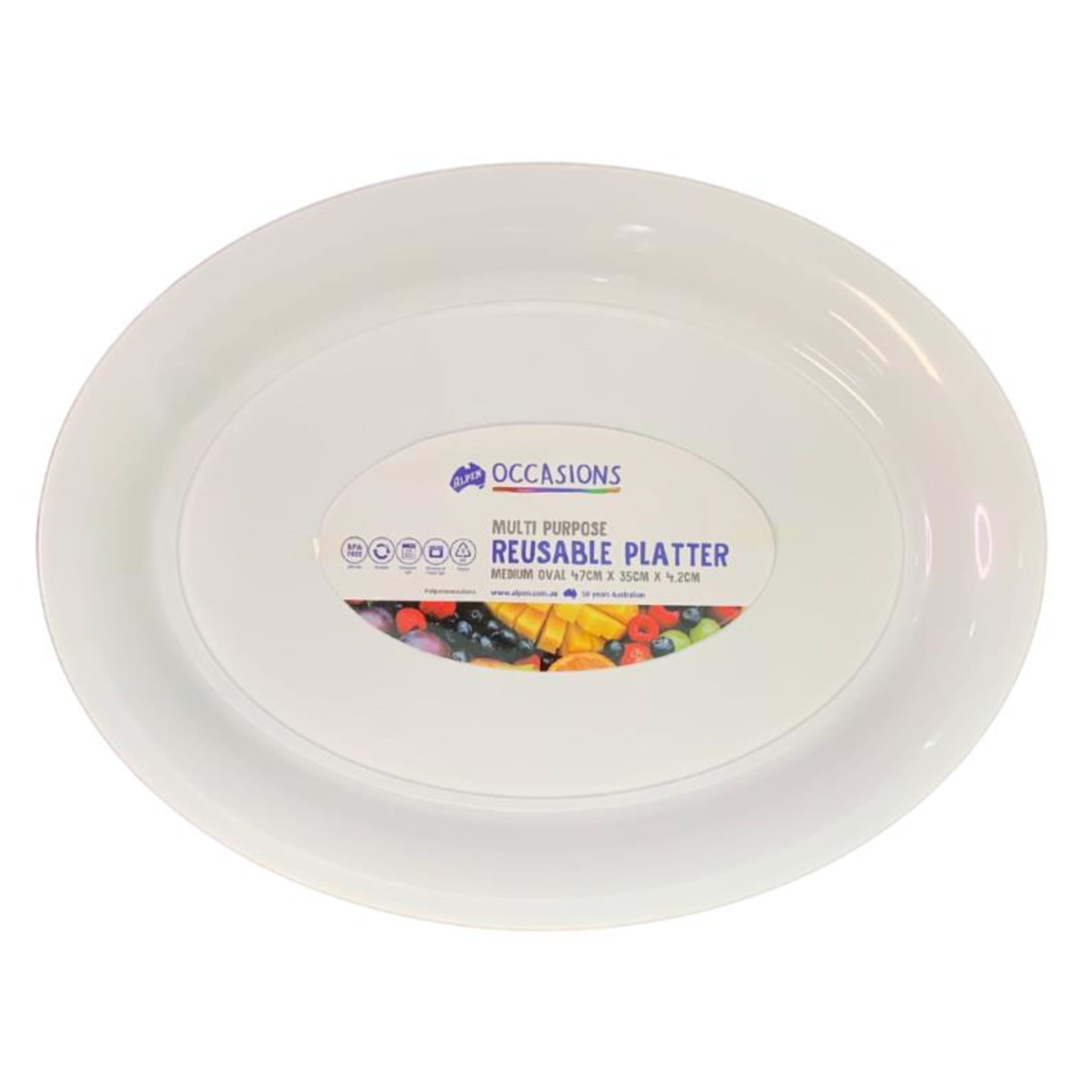 Catering Collection Platter Oval PP 47x35x4.2cm White Medium