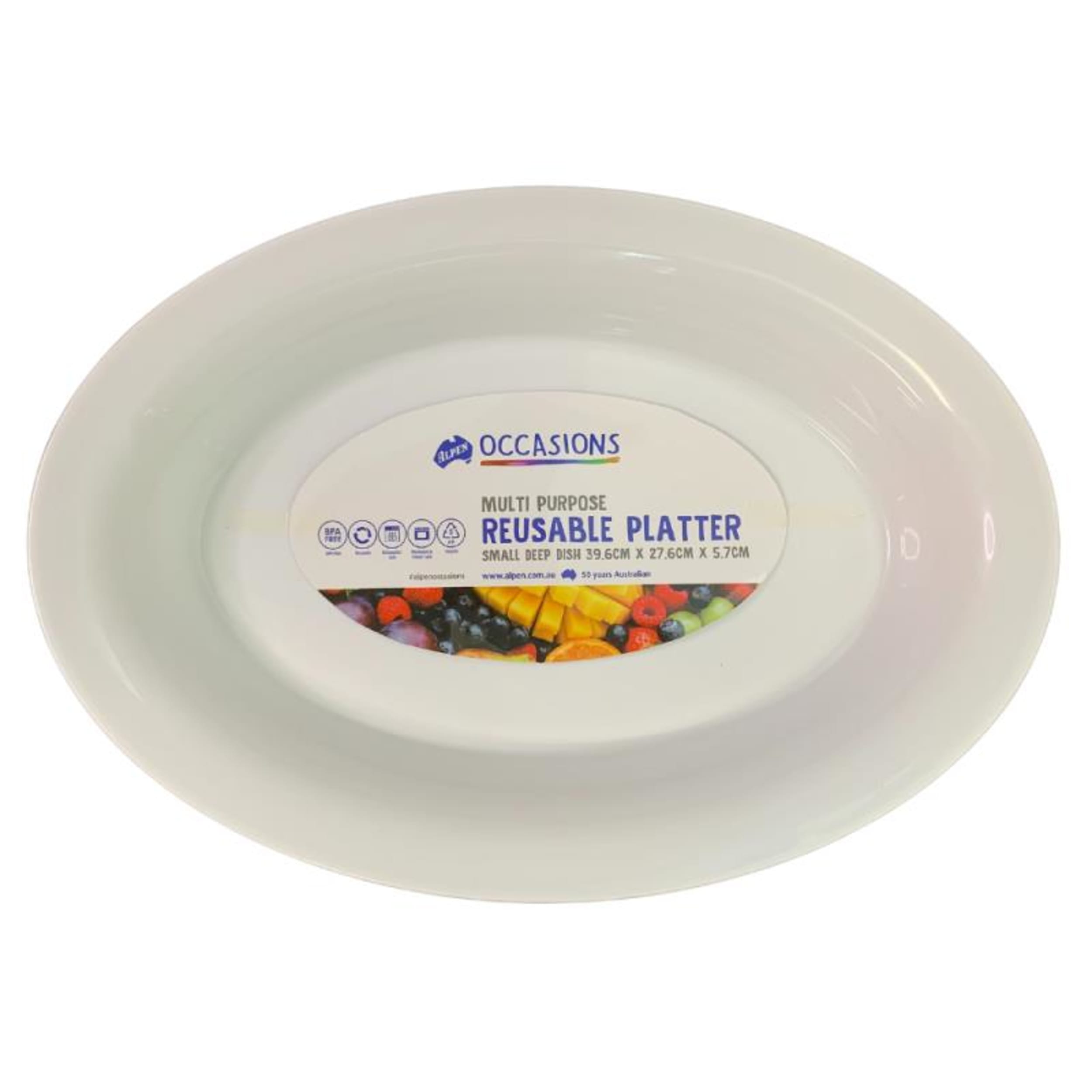 Catering Collection Platter Bowl PP 39.6x27.6x5.7cm White Small