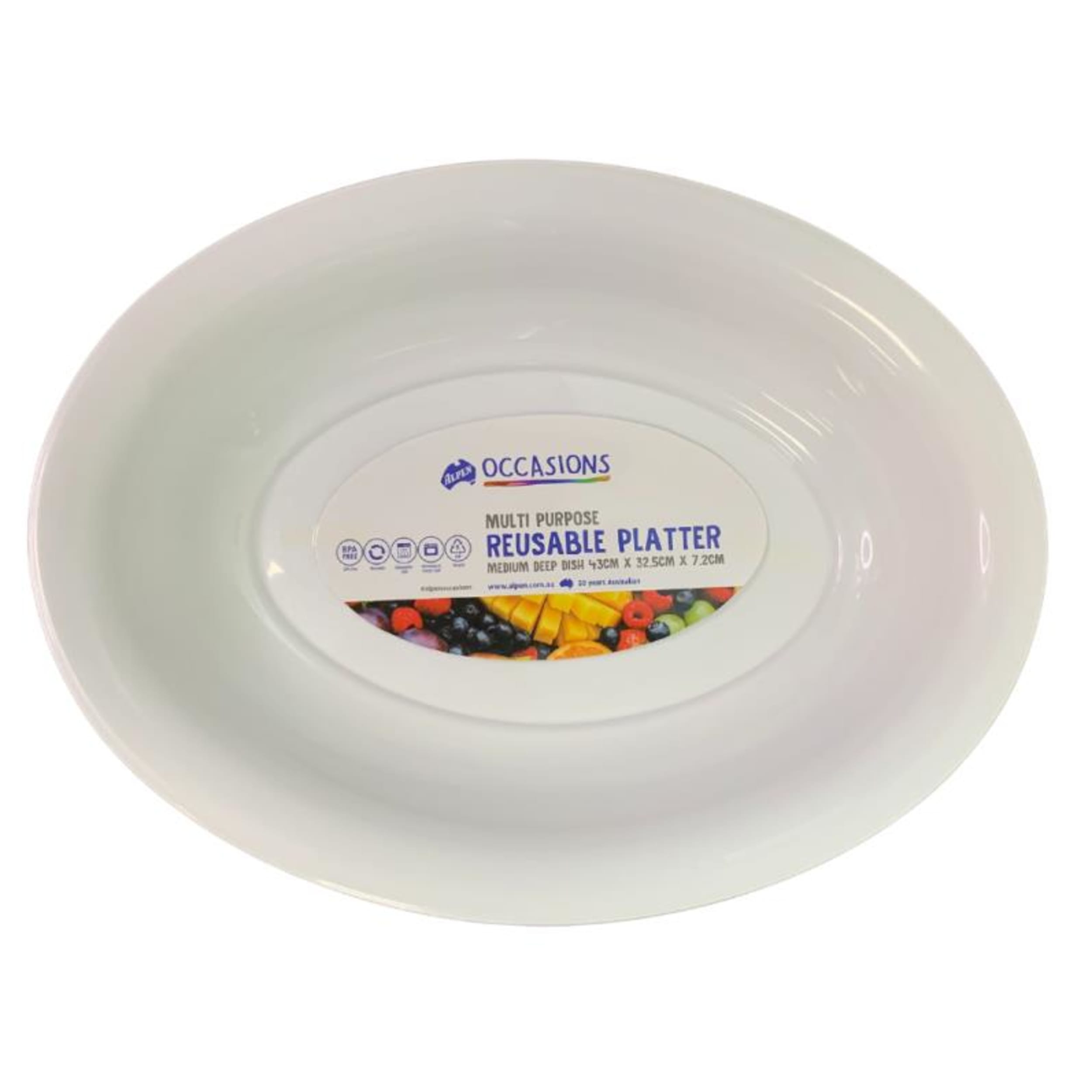Catering Collection Platter Bowl PP 43x32.5x7.2cm White Medium