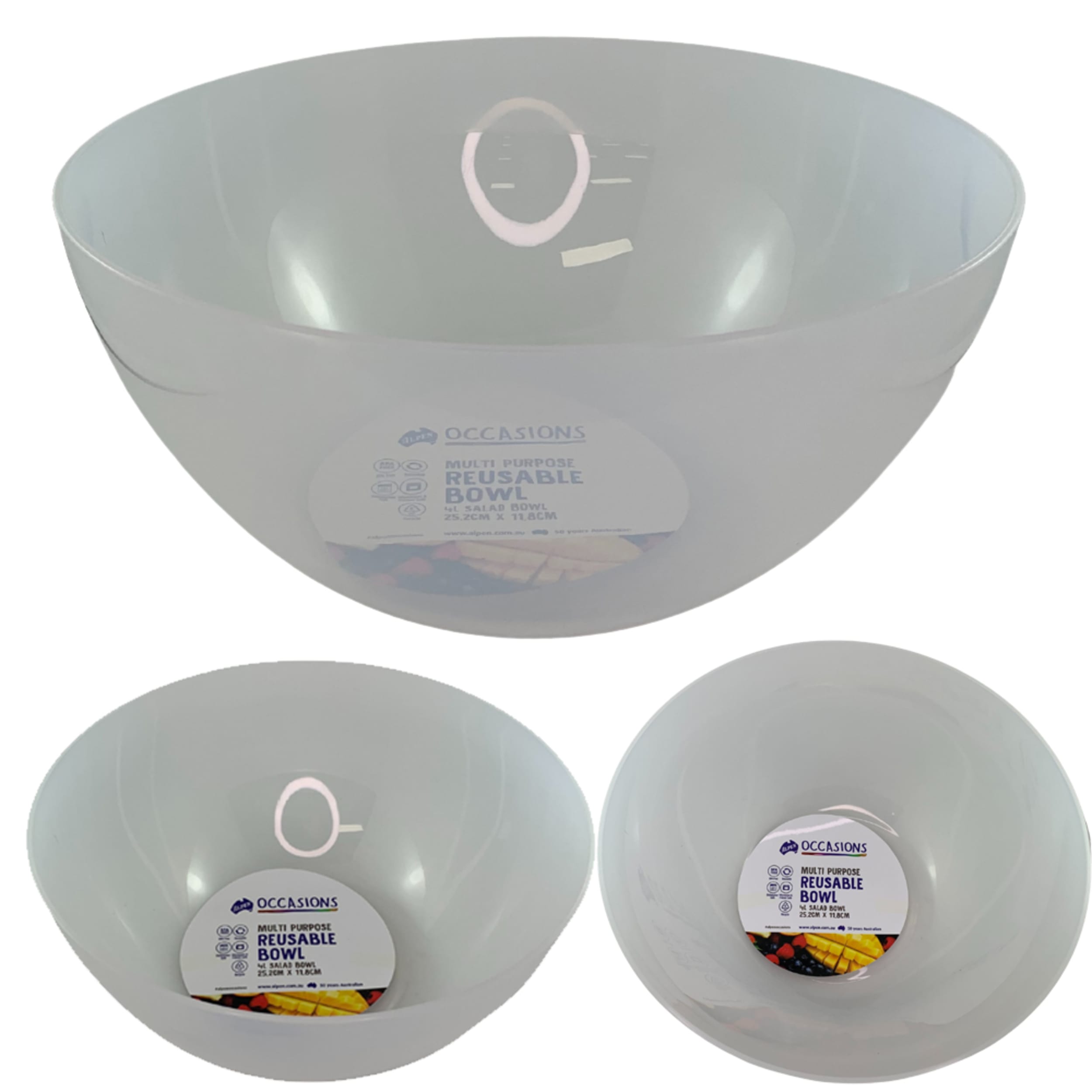 Catering Collection Deep Bowl PP 25.2x11.8cm 4 Litre Transparent Large
