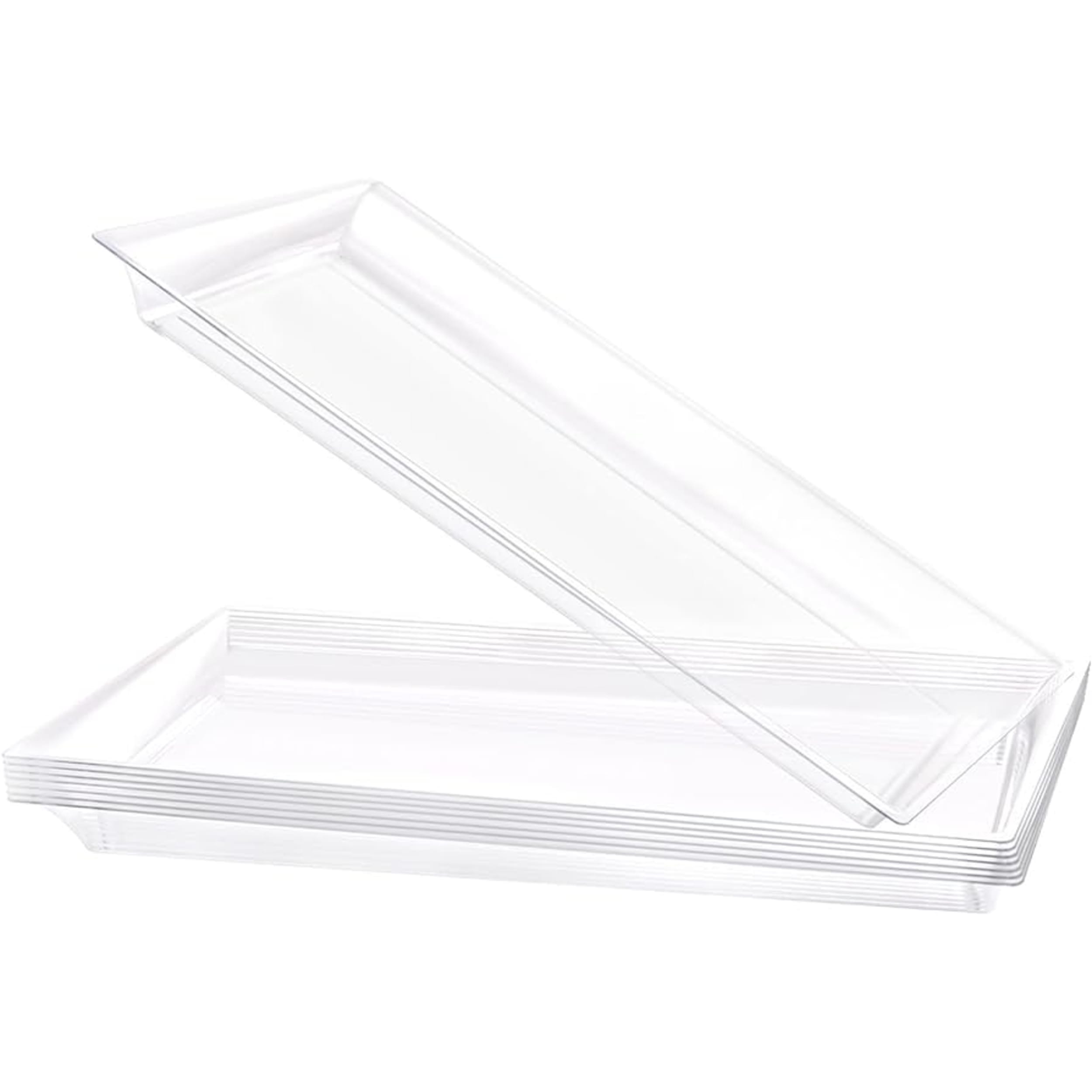 Catering Collection Reusable Rectangle Platter 39.6x17.6x2.2cm Clear