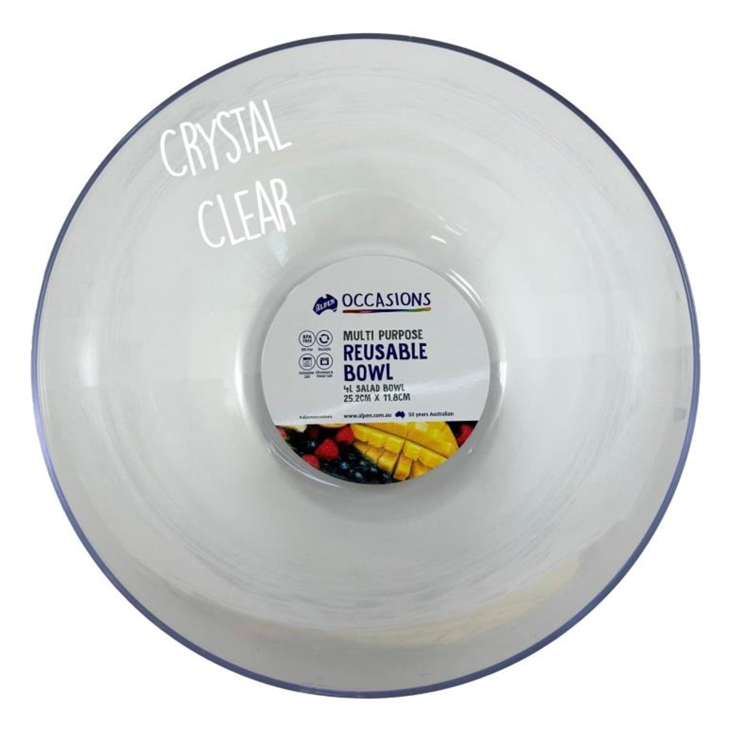 Catering Collection Reusable 4L Bowl 25.2x11.8cm Clear