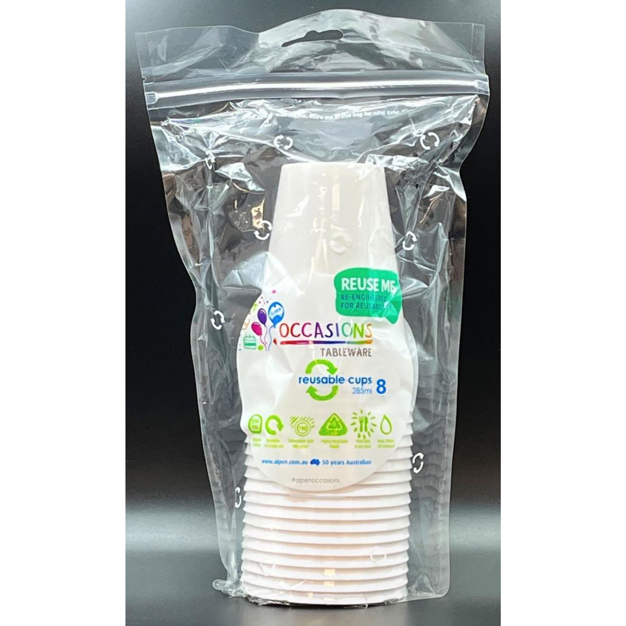 Occasions Cup White 285ml (8 Pack)