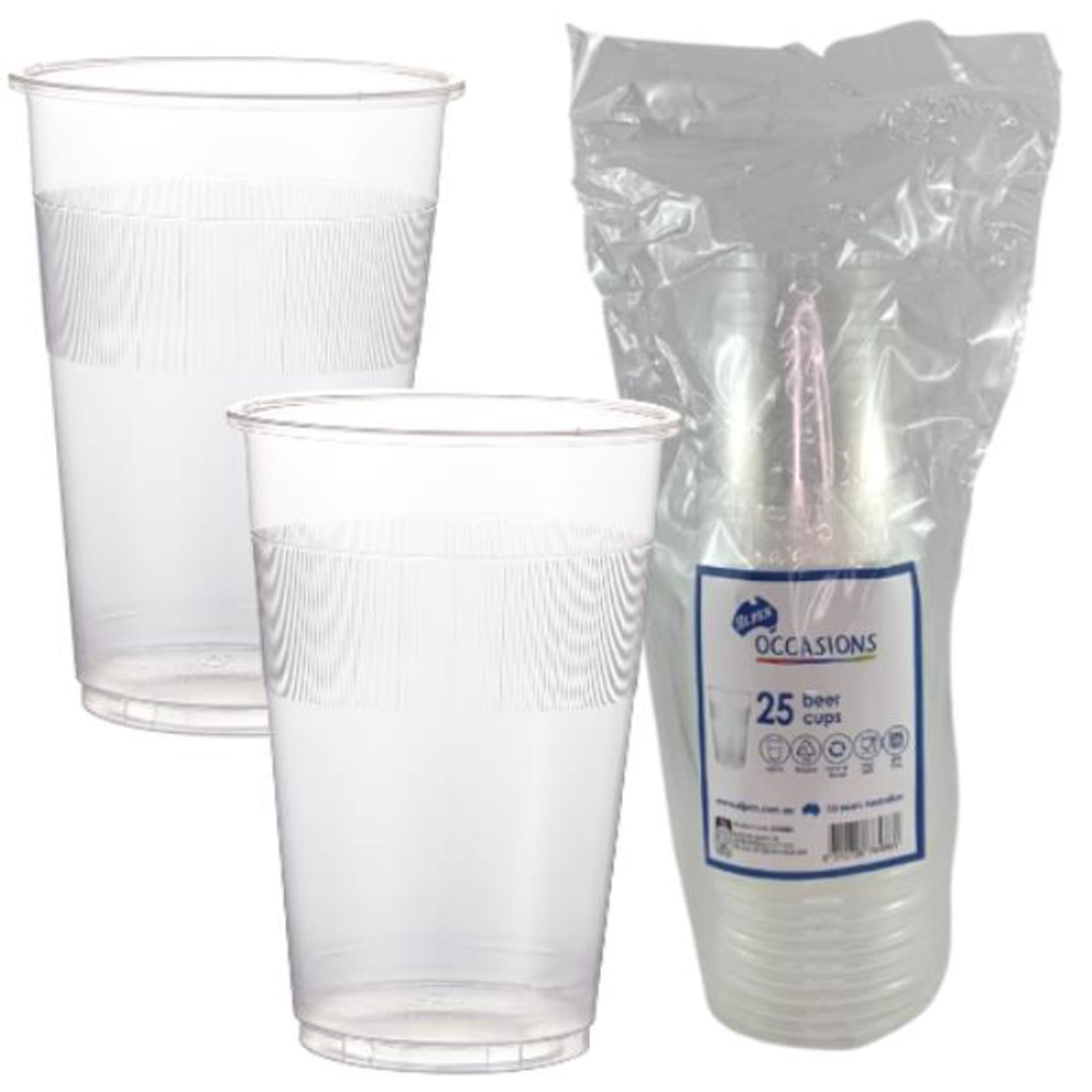 Occasions Plastic Beer Cups 425ml (25 Pack)