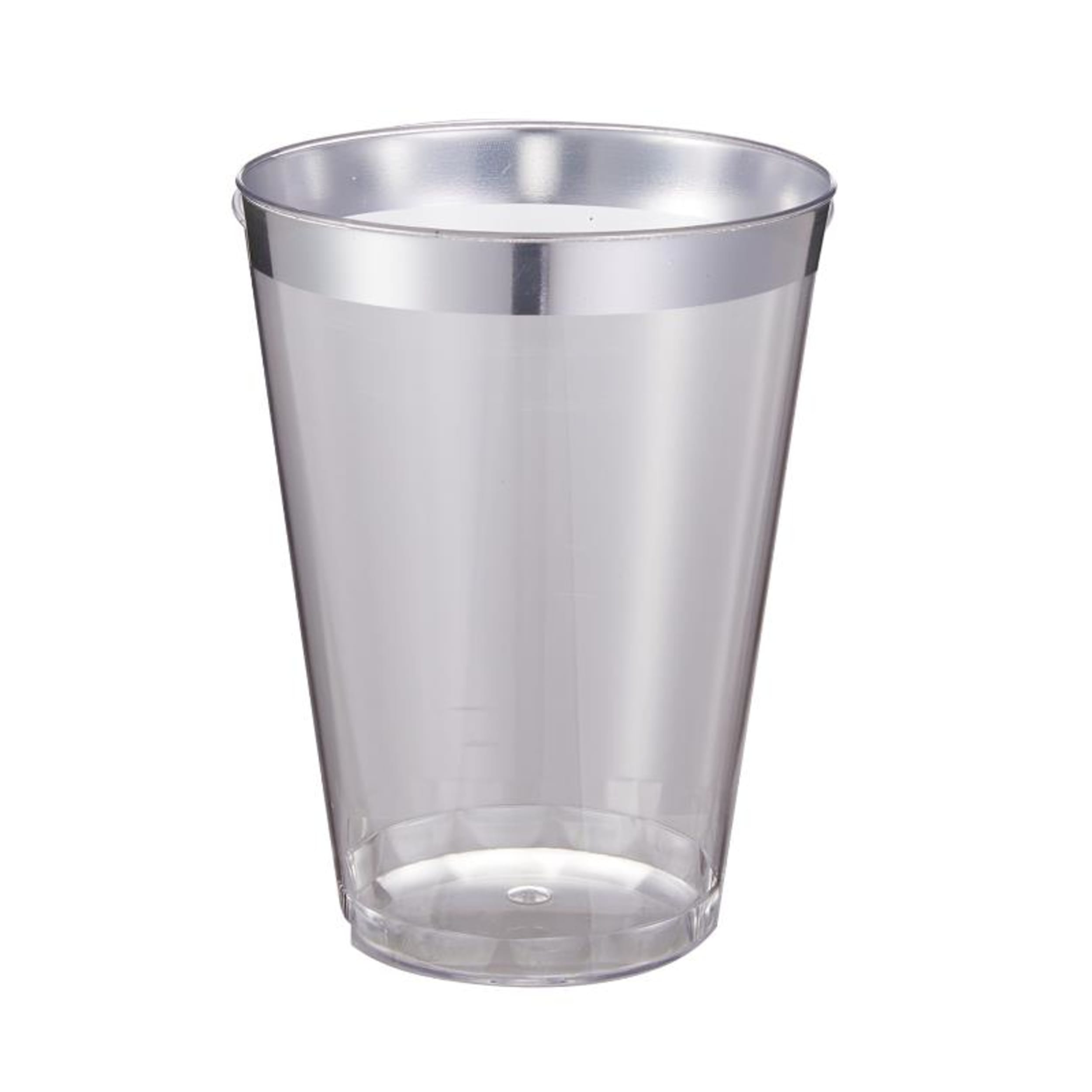 Occasions Silver Trim Plastic Tumbler 200ml (12 Pack)