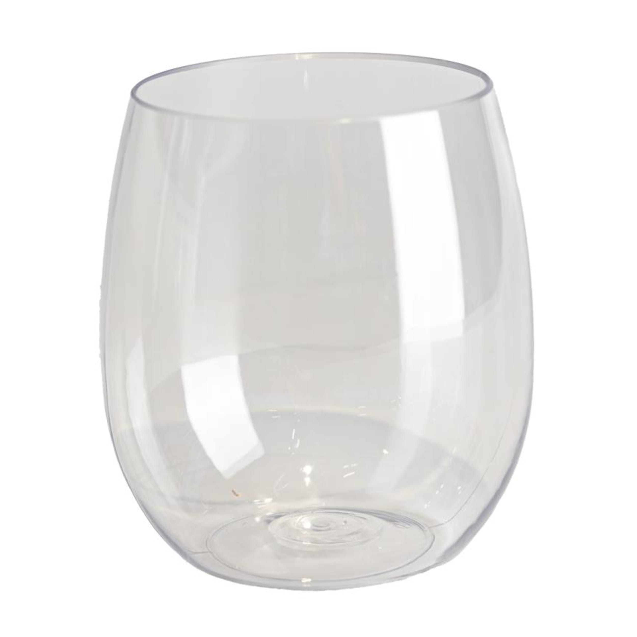 Occasions Clear Plastic Stemless Wine Glass 350ml (6 Pack)