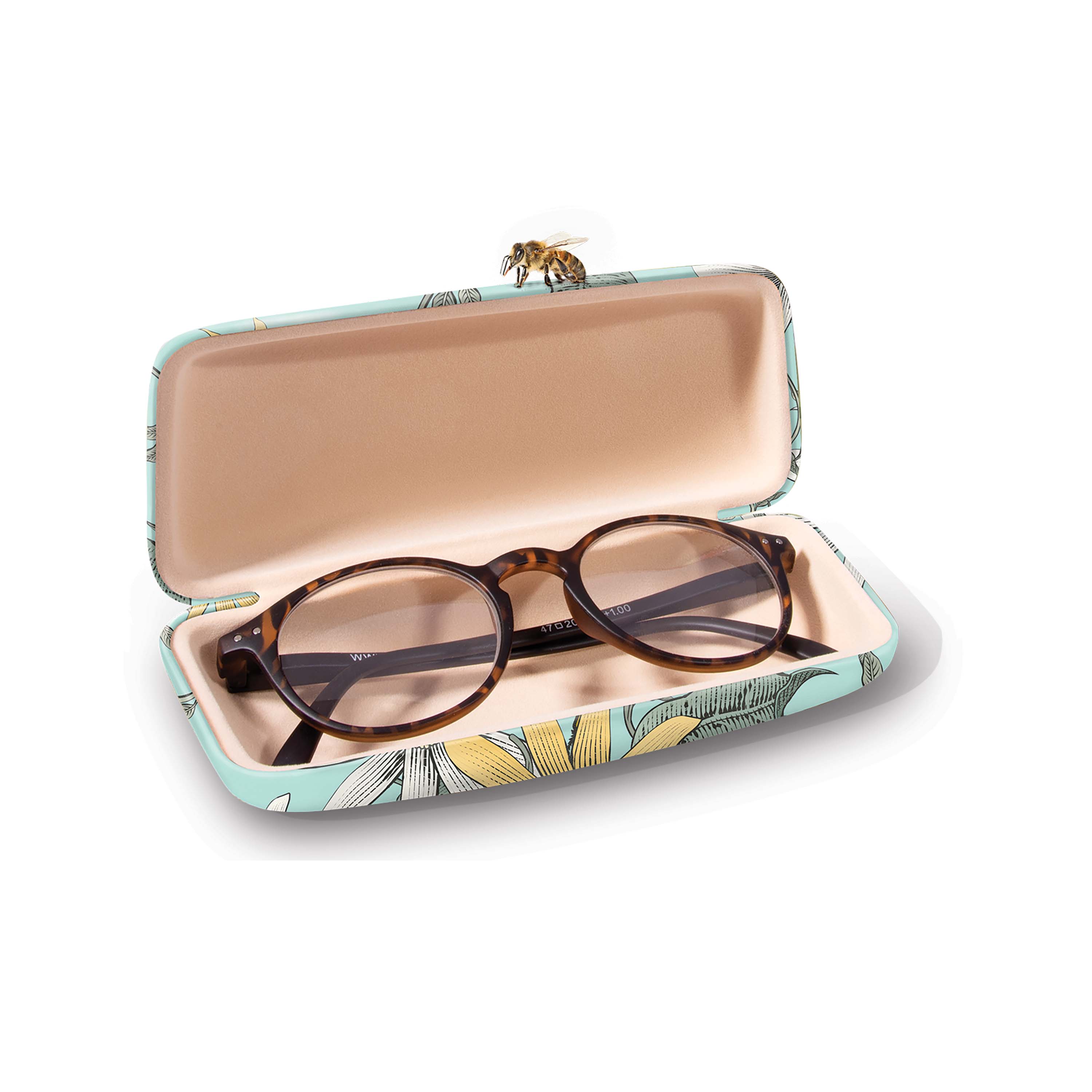 Glasses Case - Celeste Bees 16x6x5.3cm