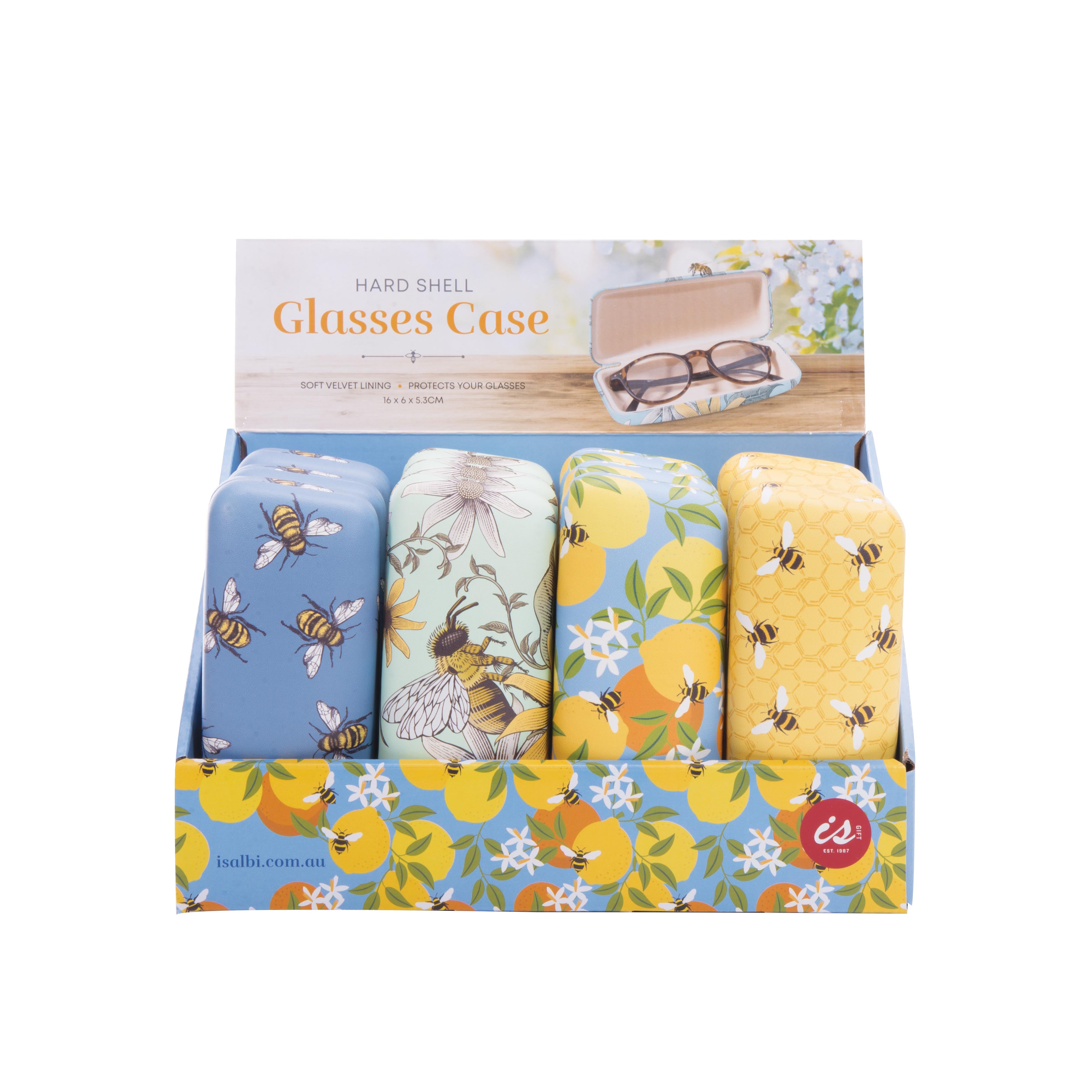 Glasses Case - Celeste Bees 16x6x5.3cm
