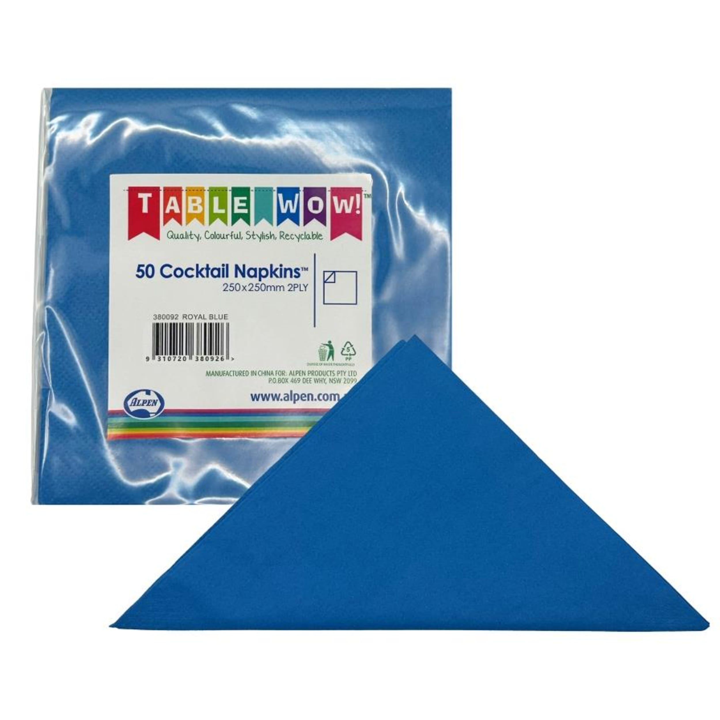 Occasions Royal Blue Spoon (20 Pack)