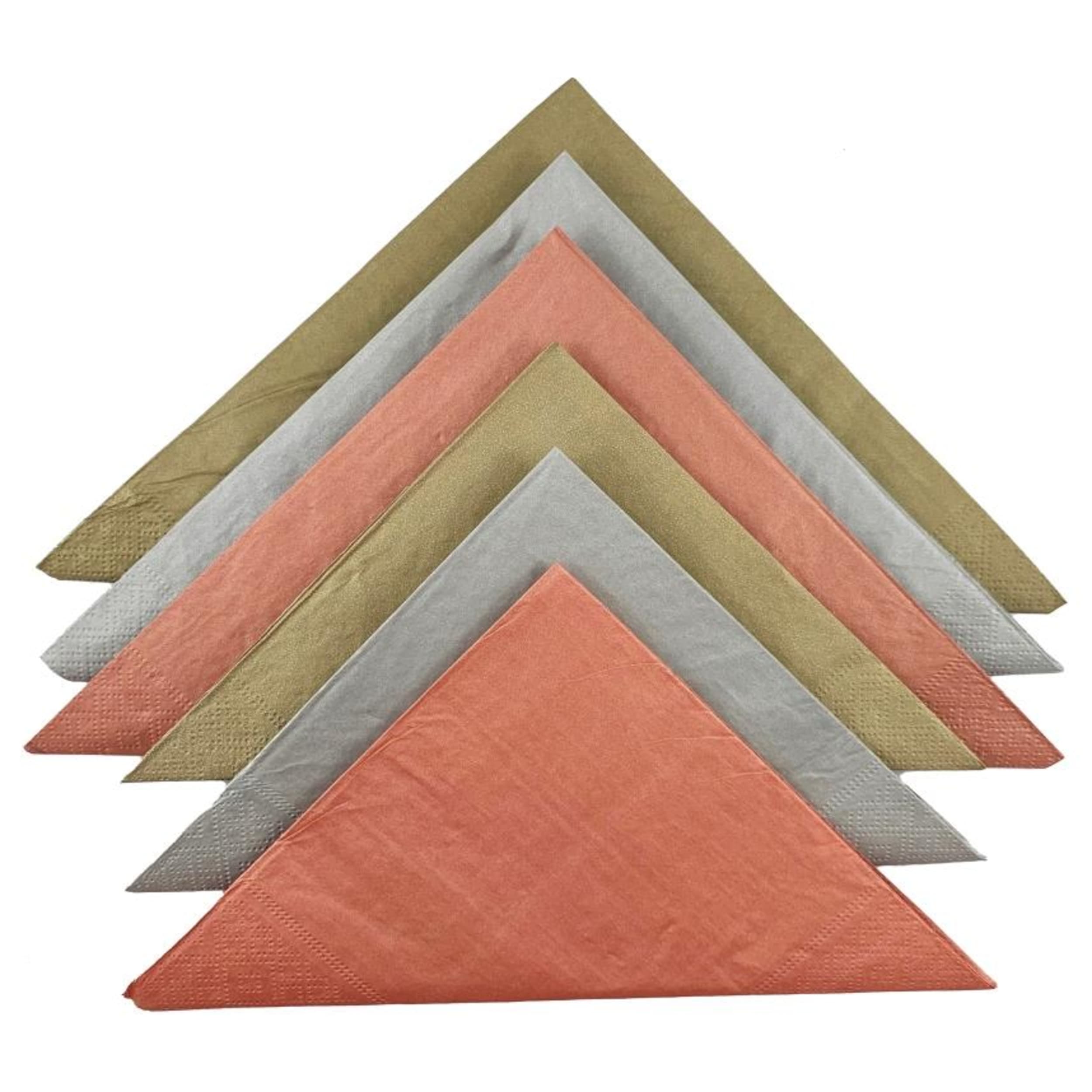 TableWow! Metallic Gold Dinner Napkin 40x40cm 2ply (50 Pack)