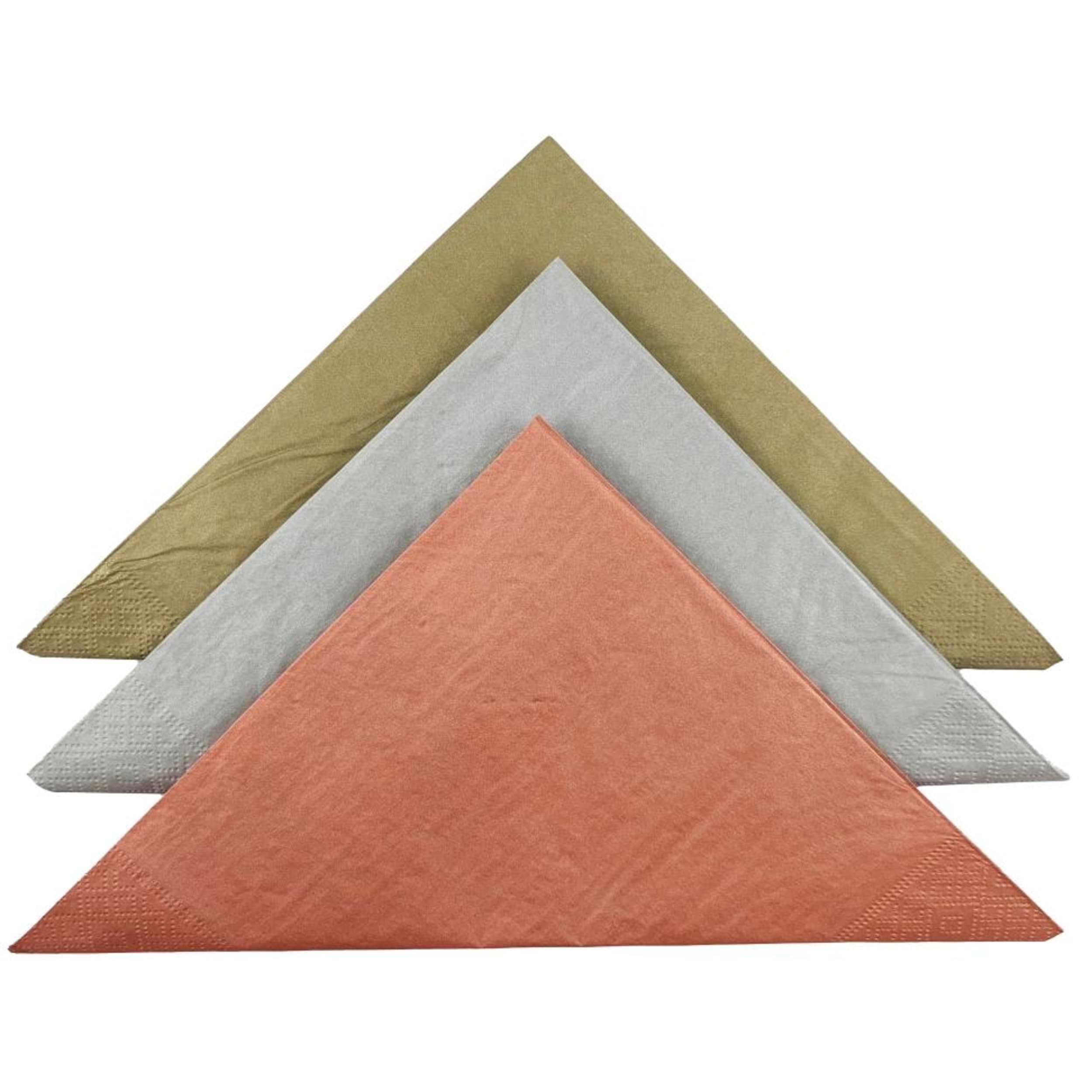 TableWow! Metallic Gold Dinner Napkin 40x40cm 2ply (50 Pack)