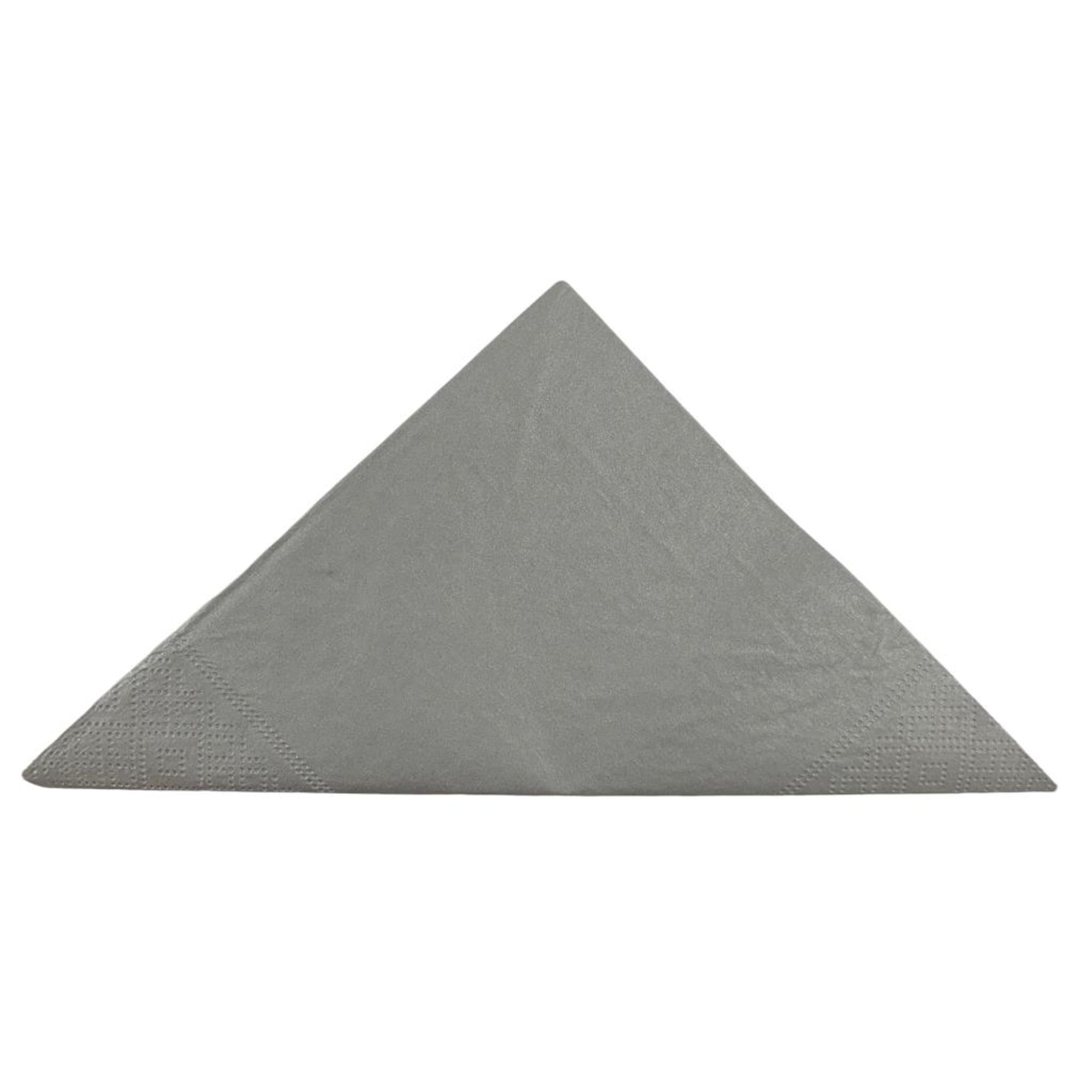 TableWow! Metallic Silver Lunch Napkin 33x33cm 2ply (50 Pack)
