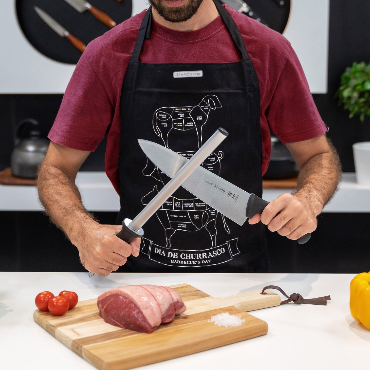 Tramontina Diamond Sharpening Steel - 25.4cm