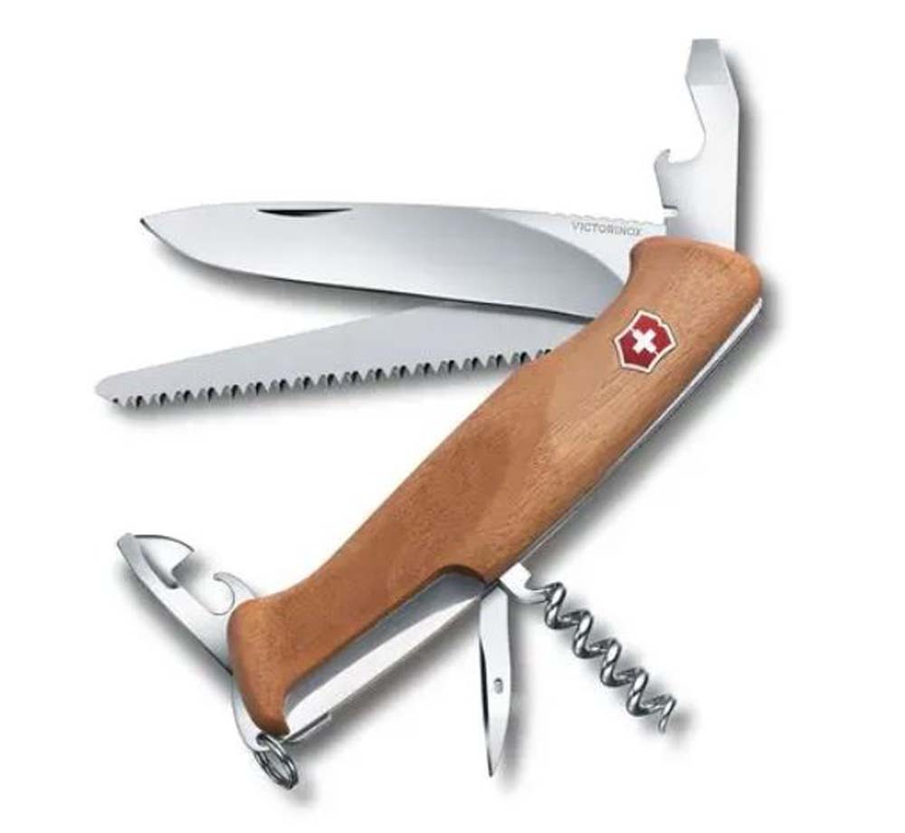 Victorinox Ranger Wood 55 Swiss Army Knife - Brown