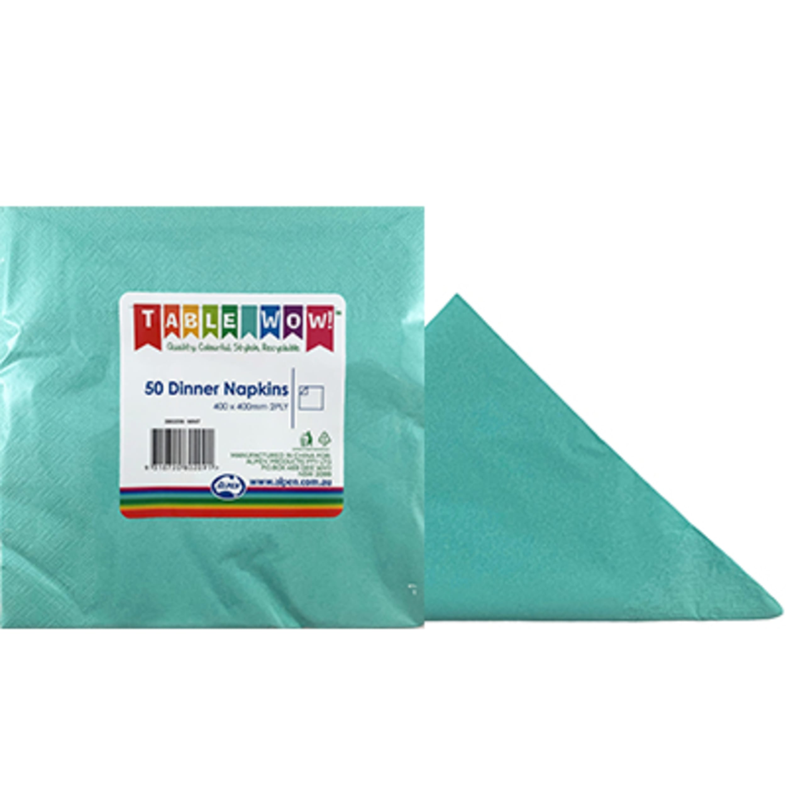 TableWow! Mint Dinner Napkin 40x40cm 2ply (50 Pack)