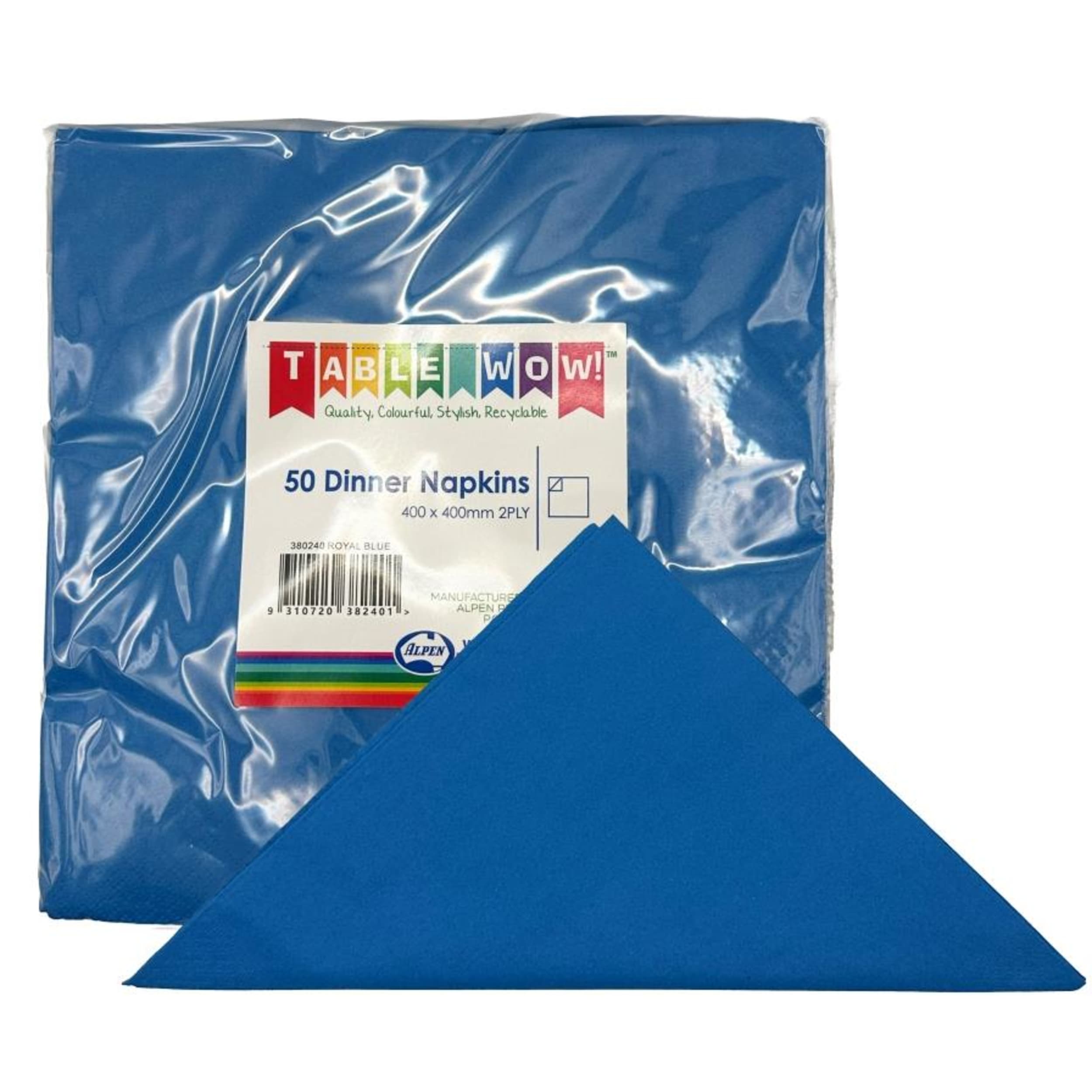 Occasions Royal Blue Oval Plate 315x245mm (20 Pack)