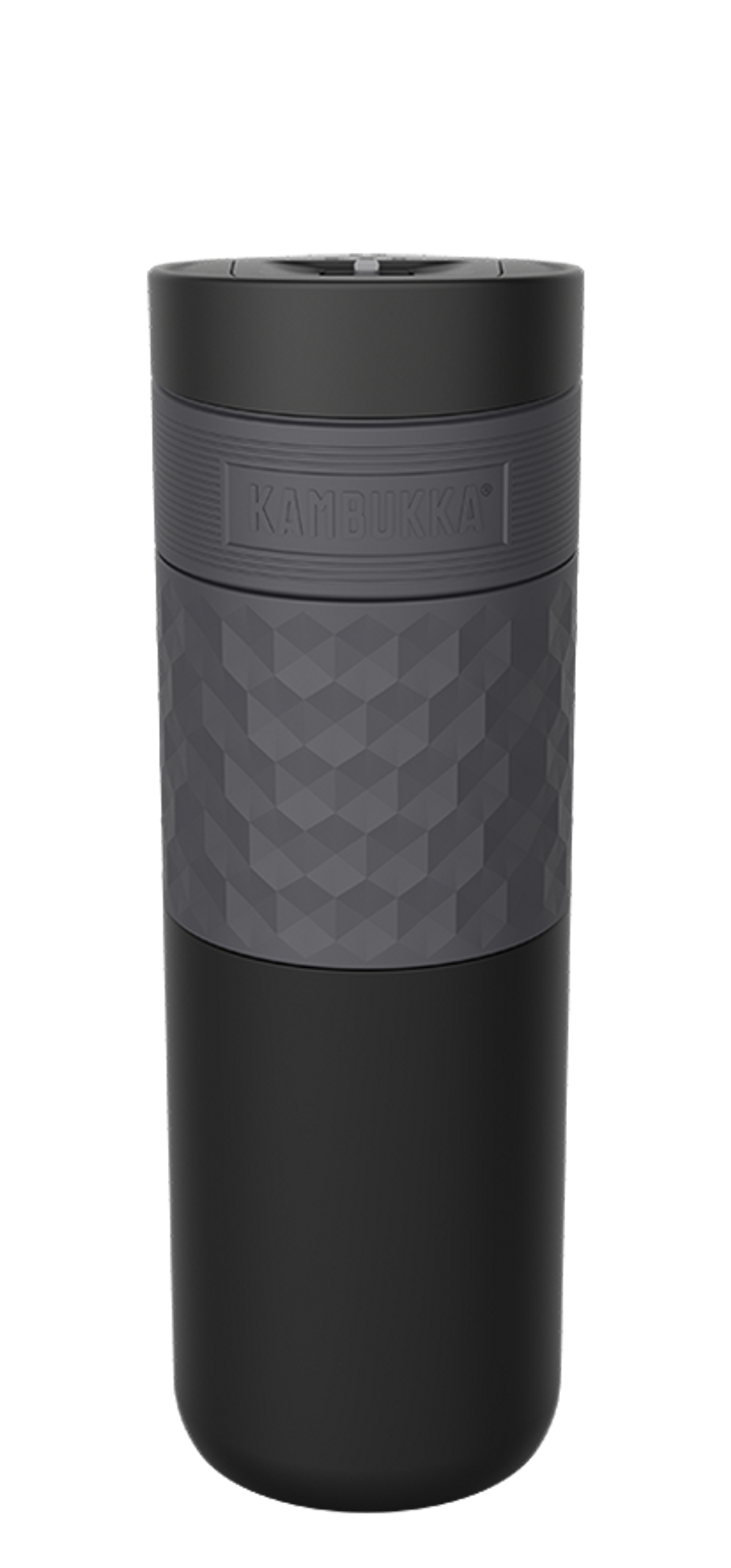 Kambukka Etna 3-in-1 Snapclean Travel Mug 500ml - Black Steel